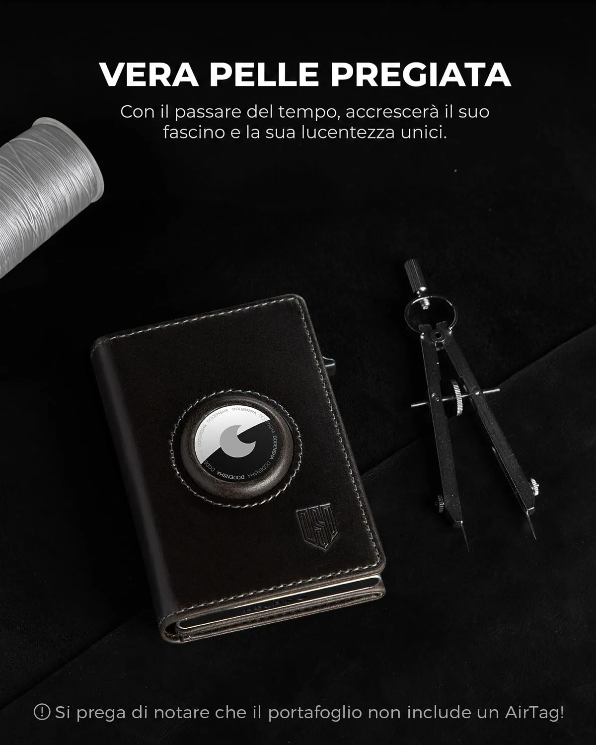 DODENSHA Airtag Wallet da uomo con portamonete XL, custodia per carte di credito MagSnap, Smart Airtag Wallet per 10+ carte di credito, portafoglio da uomo con protezione RFID, portafoglio con - immagine 7