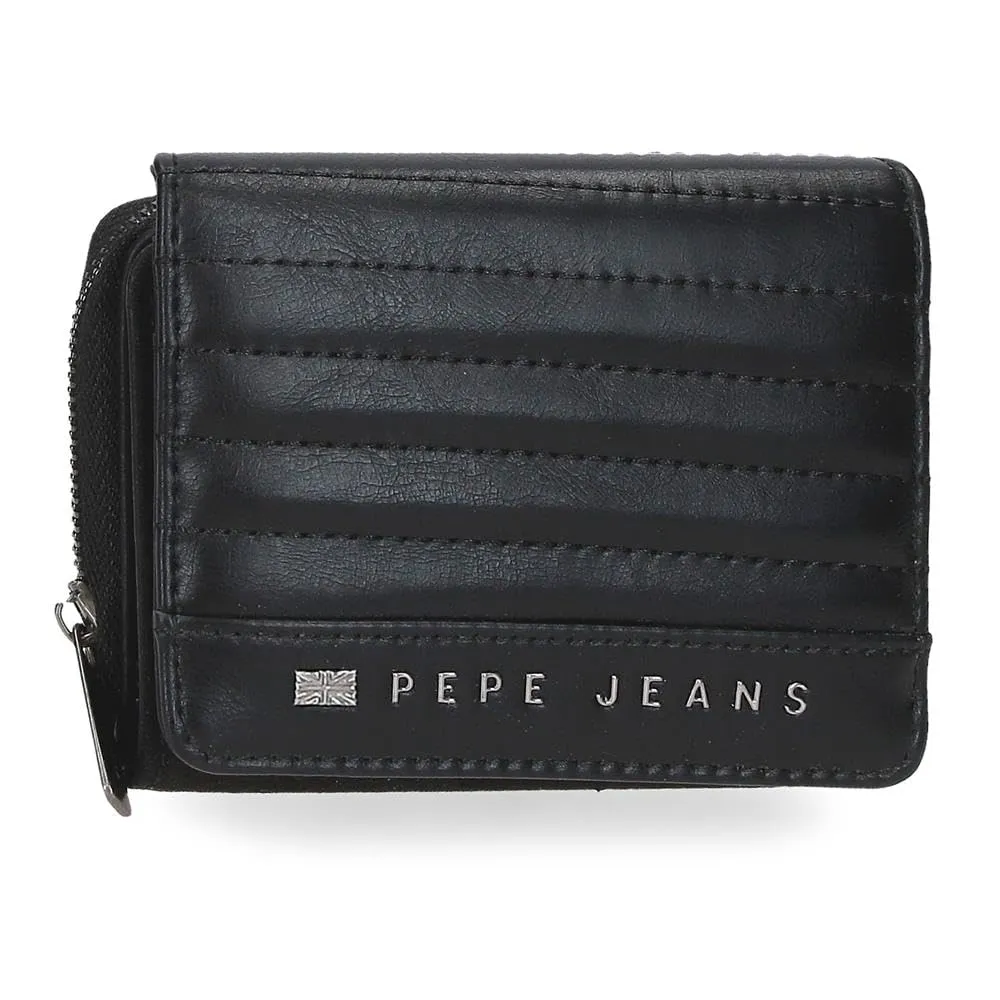 PEPE JEANS BIKER PORTAFOLIO CON PORTAFOLIO NERO 10 X 8 X 3 CM POLIESTERE CON DETTAGLI IN PELLE SINTETICA BY JOUMMA BAGS TAGLIA UNICA - immagine 1