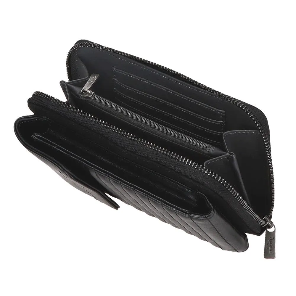 Pepe Jeans Biker Borsa a tracolla per cellulare Nero 11x20x4 cm Poliestere con dettagli in pelle sintetica by Joumma Bags, Nero, Taglia unica, Borsa a tracolla per cellulare - immagine 3