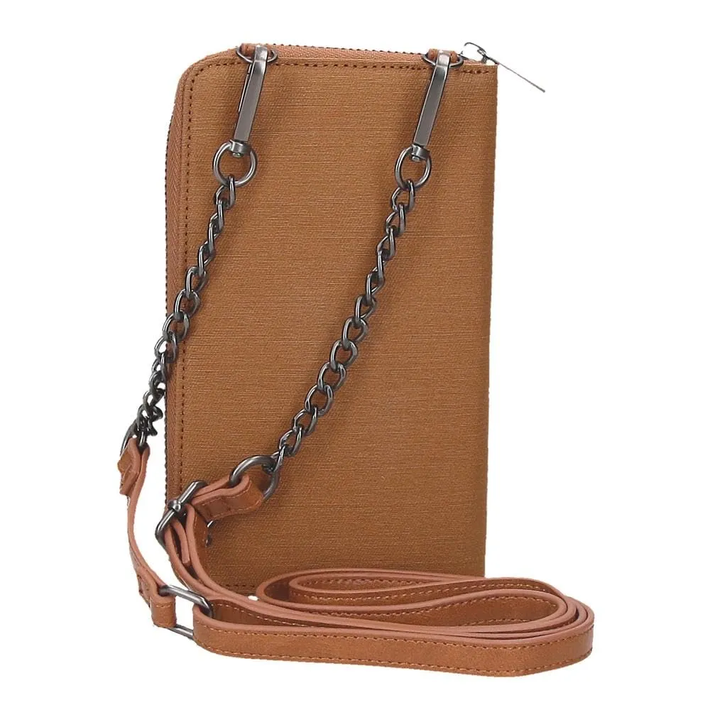 Pepe Jeans Biker Borsa a tracolla per cellulare Marrone 11x20x4 cm Poliestere con dettagli in pelle sintetica by Joumma Bags, marrone, Taglia unica, Borsa a tracolla per cellulare - immagine 2