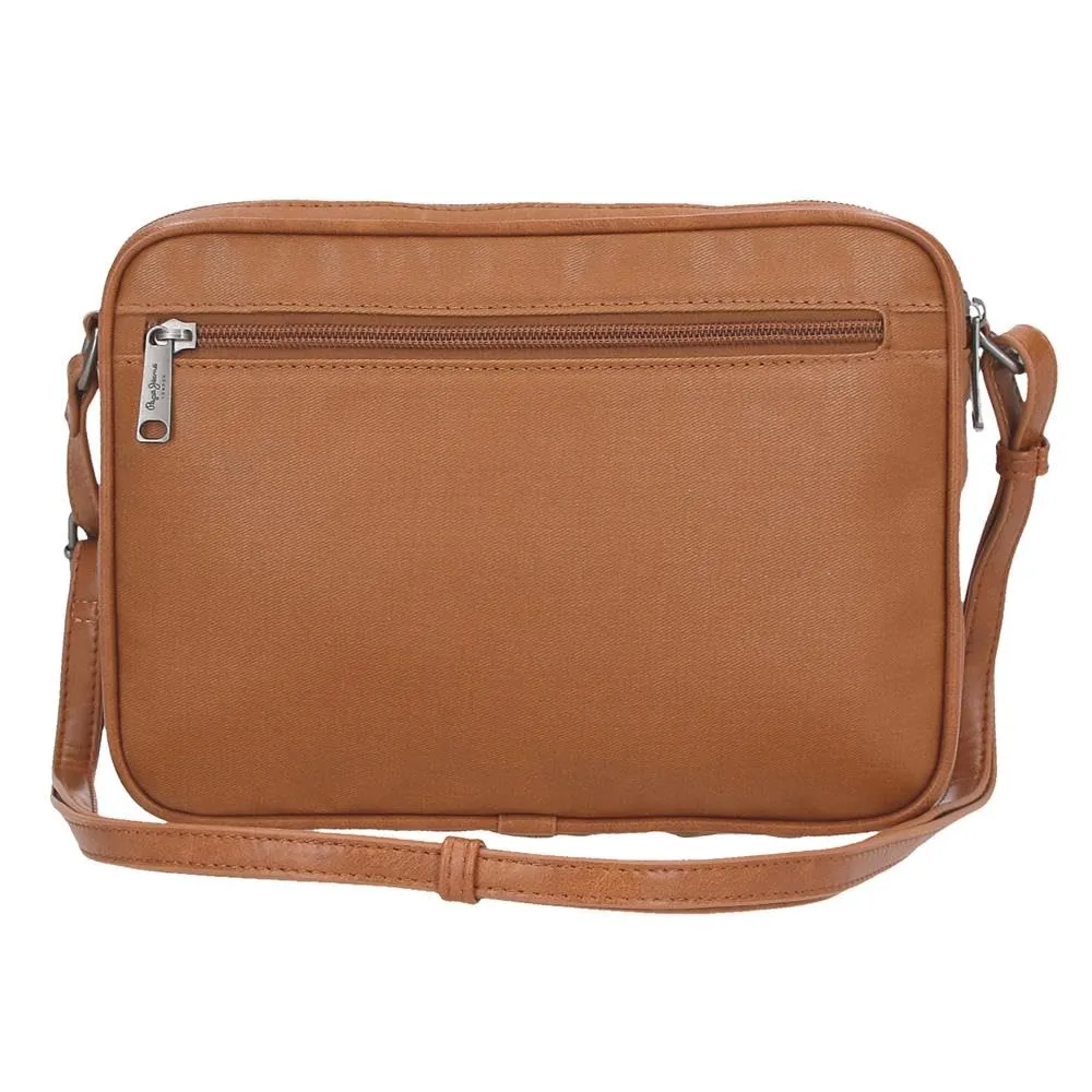 Pepe Jeans Biker Borsa a tracolla Due scomparti Marrone 24x16x9 cm Poliestere con dettagli in pelle sintetica by Joumma Bags, marrone, Taglia unica, tracolla due scomparti - immagine 3