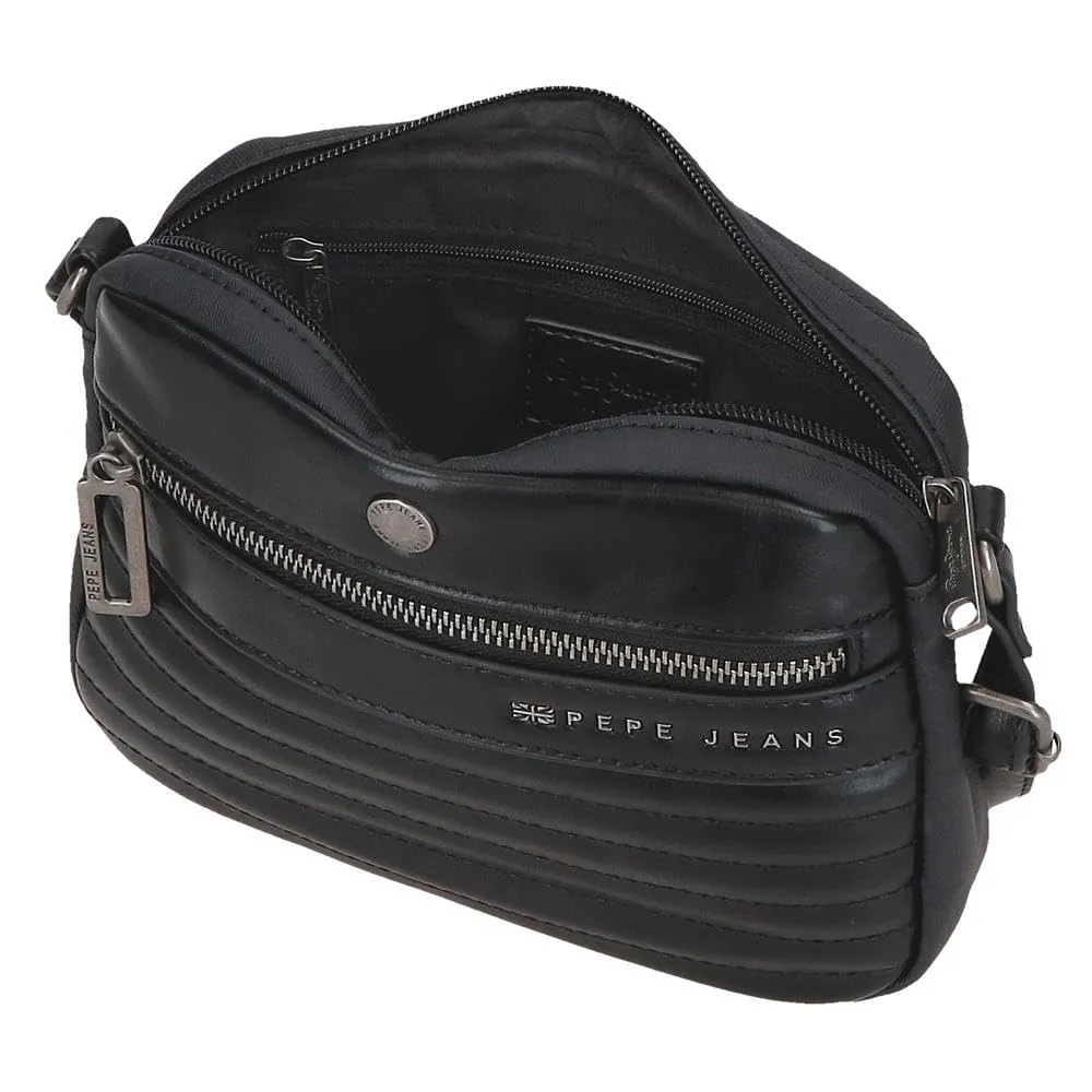 Pepe Jeans Biker, beauty case, tracolla, perfetto per organizzare, vari scomparti. Joumma Bags, Nero, Bandolera 21, Tracolla 21 - immagine 4