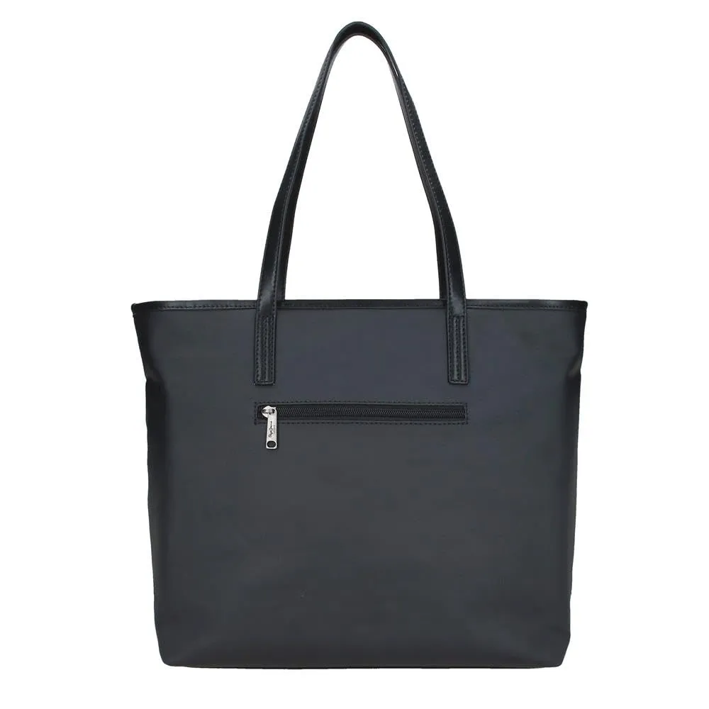 Pepe Jeans Biker Borse Tote Portatile 15,6 Pollici Nero 34X32X14 cm Poliestere con Dettagli in Pelle Sintetica by Joumma Bags, Nero, Taglia unica, Borsa tote - immagine 3