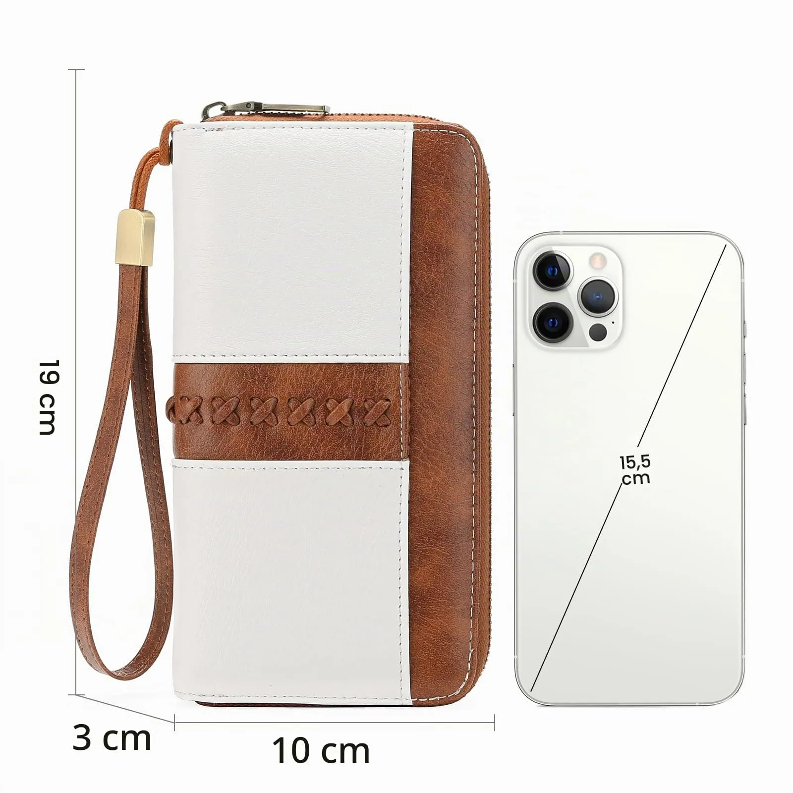 GOIACII Portafoglio Donna Grande in Pelle con Blocco RFID Portamonete Porta Carta di Credito con 12 Titolari di Carta - immagine 5