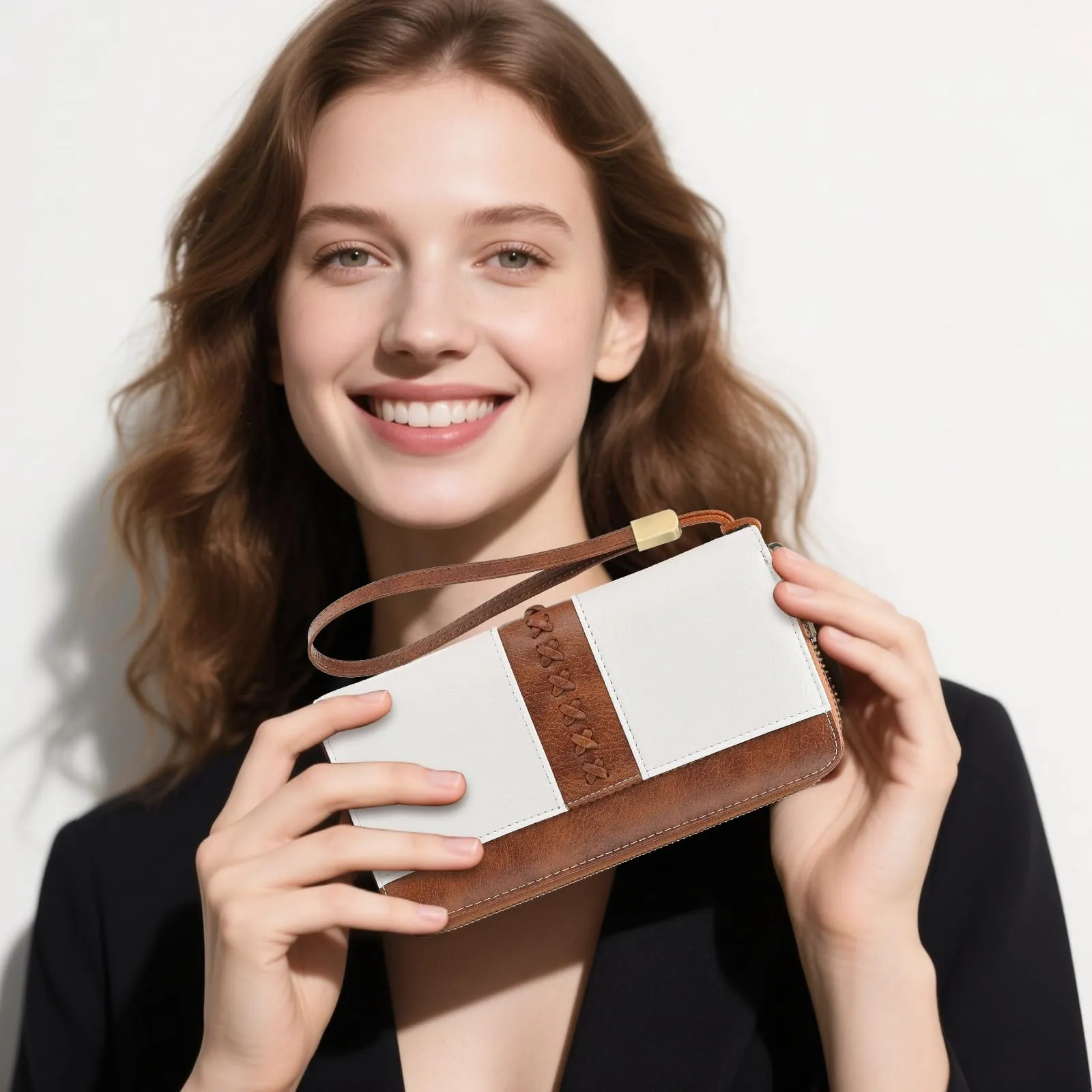 GOIACII Portafoglio Donna Grande in Pelle con Blocco RFID Portamonete Porta Carta di Credito con 12 Titolari di Carta - immagine 7