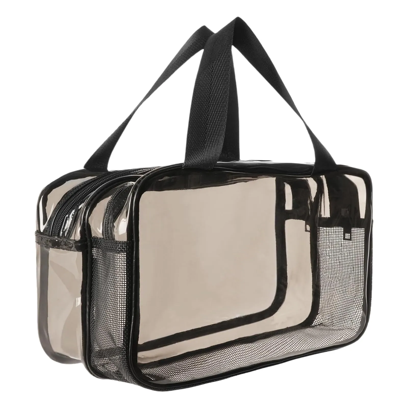 Aucuu Borse Da Toilette Trasparente, Beauty Case Trasparente, PVC Trousse da Viaggio, Borsa Cosmetici con separazione tra asciutto e bagnato, Cosmetici Trucco Portatile per Piscina, Viaggio - immagine 1