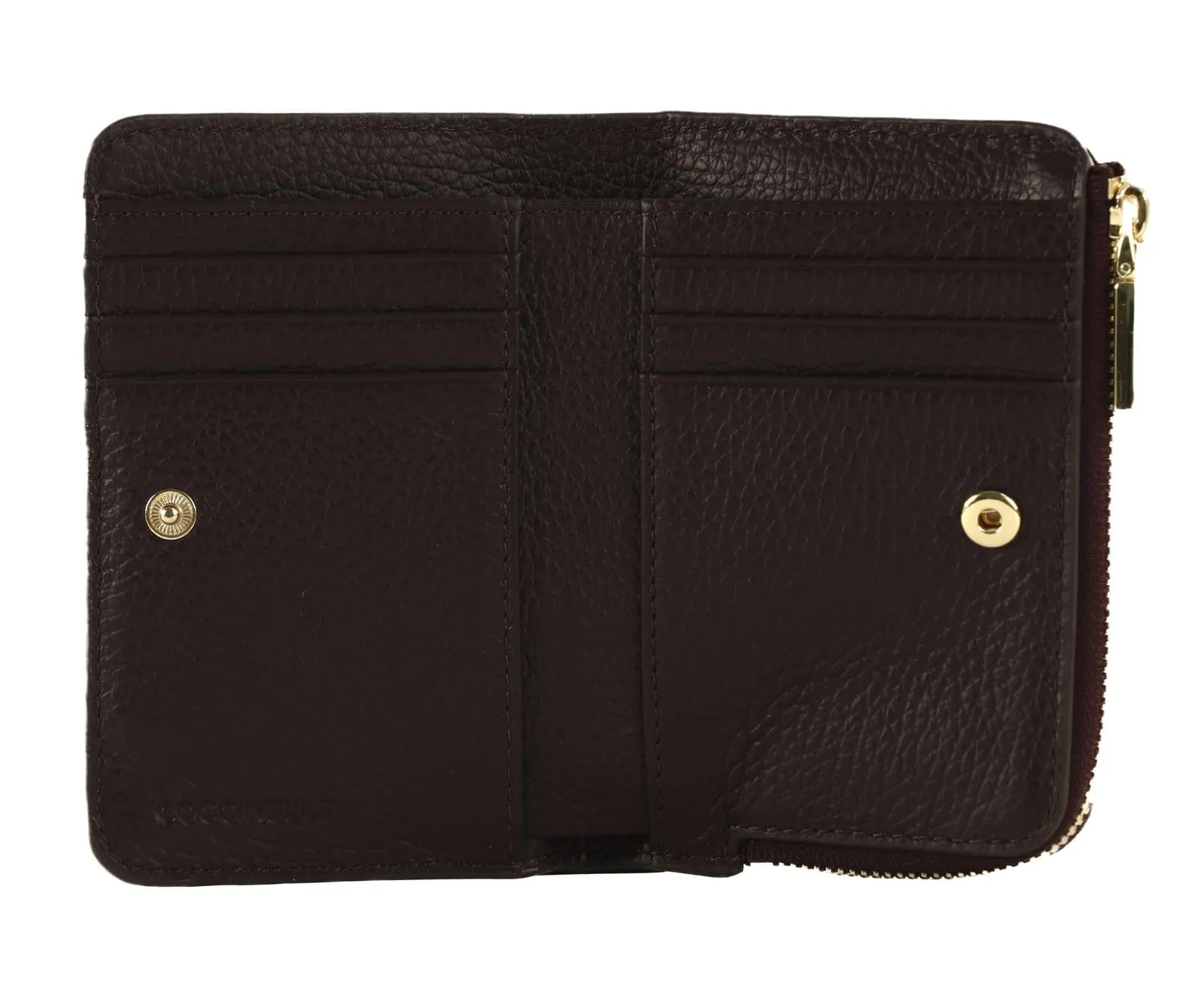 Coccinelle Pelle portafoglio Metallic Soft Wallet Prune viola scuro - immagine 2