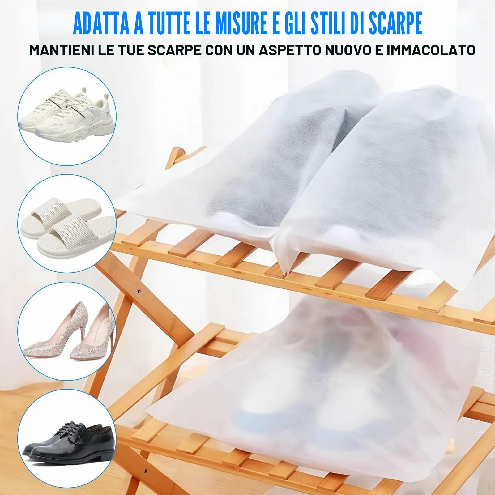 2 Pezzi Sacchetto per Lavare Scarpe in Lavatrice, con Sacchetti per ScarPe e Gancio, Sacco Lavatrice SCarpe in Ciniglia, ScArpe Borse per Bucato con Cernierazip, Proteggi Scarpe e LavatrIce - immagine 6