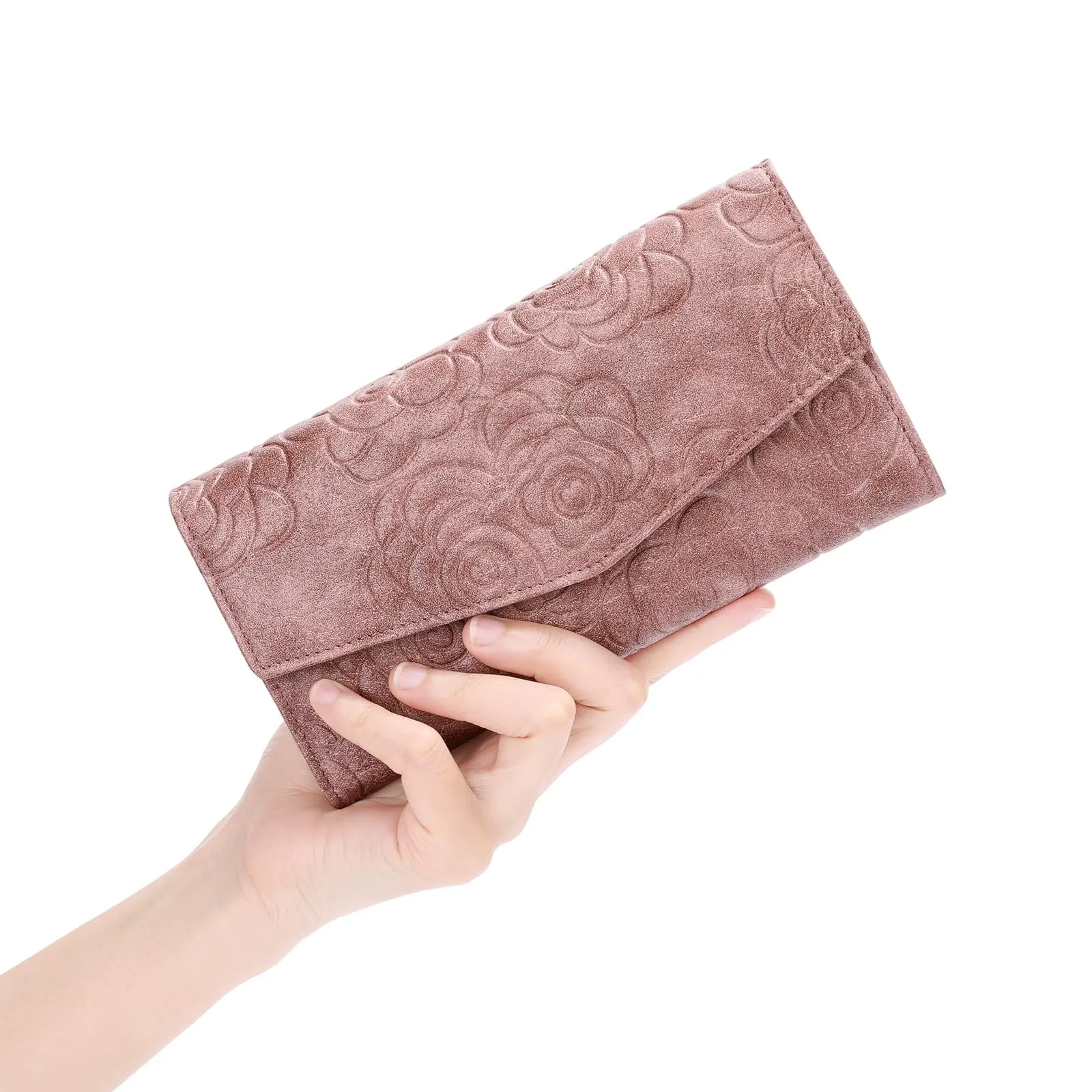 GOIACII Portafoglio Donna in Pelle Blocco RFID Grande Capacità Porta Carta di Credito Lungo con Portamonete - immagine 7