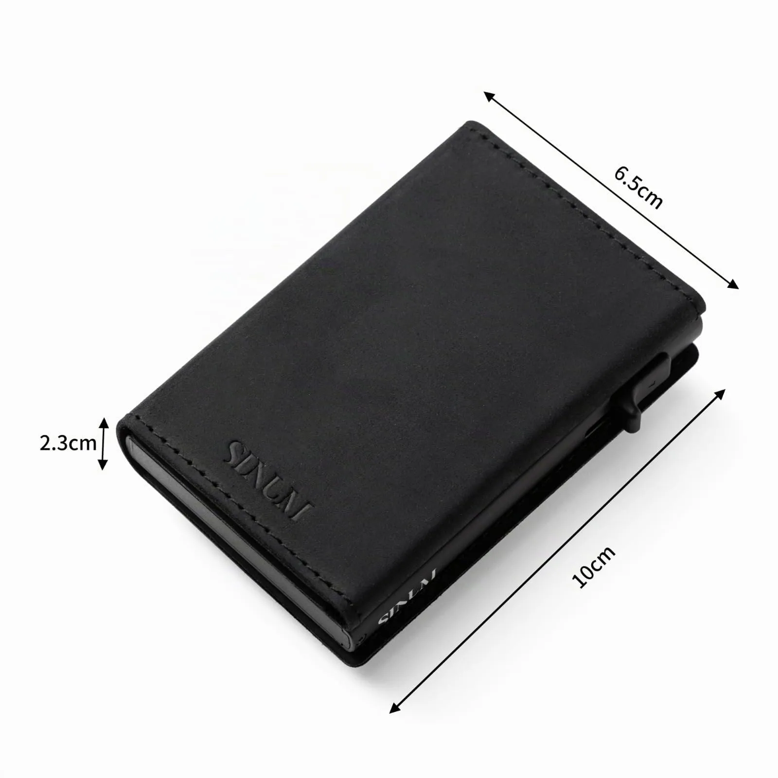 SINUM Portafoglio Pelle Crazy Horse - Chiusura Magnetica - Porta Carte Di Credito con Portamonete - Protezione RFID Anticlonazione - Brand Italiano (Pelle Crazy Horse, Nero) - immagine 6