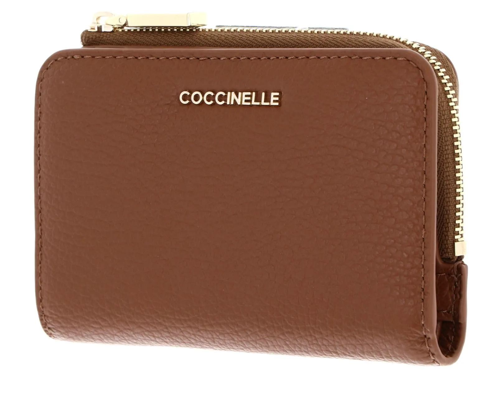 Coccinelle Pelle portafoglio Metallic Soft Wallet Cognac marrone - immagine 1