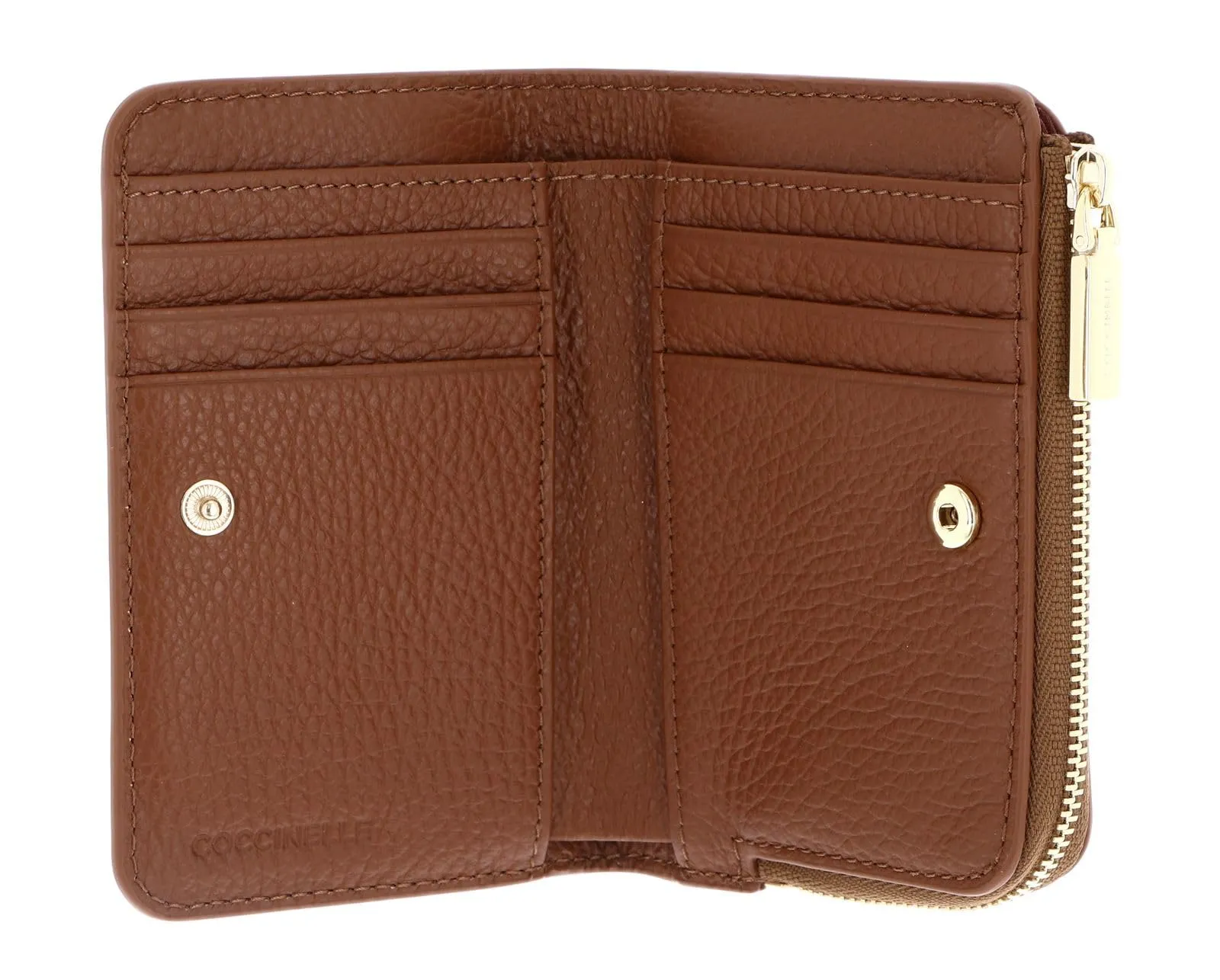 Coccinelle Pelle portafoglio Metallic Soft Wallet Cognac marrone - immagine 2