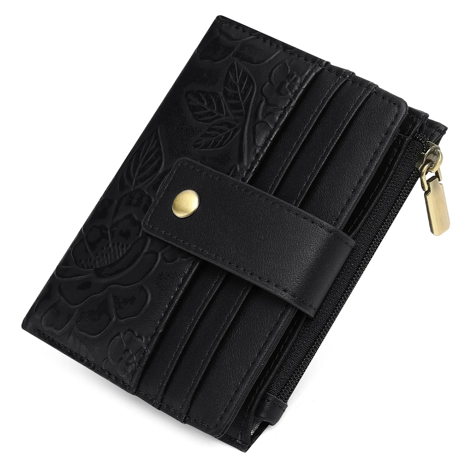 SENDEFN Portafoglio Donna Piccolo in Pelle Vegana, RFID Blocco Portamonete con Cerniera, Porta Carte di Credito Portafoglio Donna con Scomparti Per 12 Cartes - immagine 6