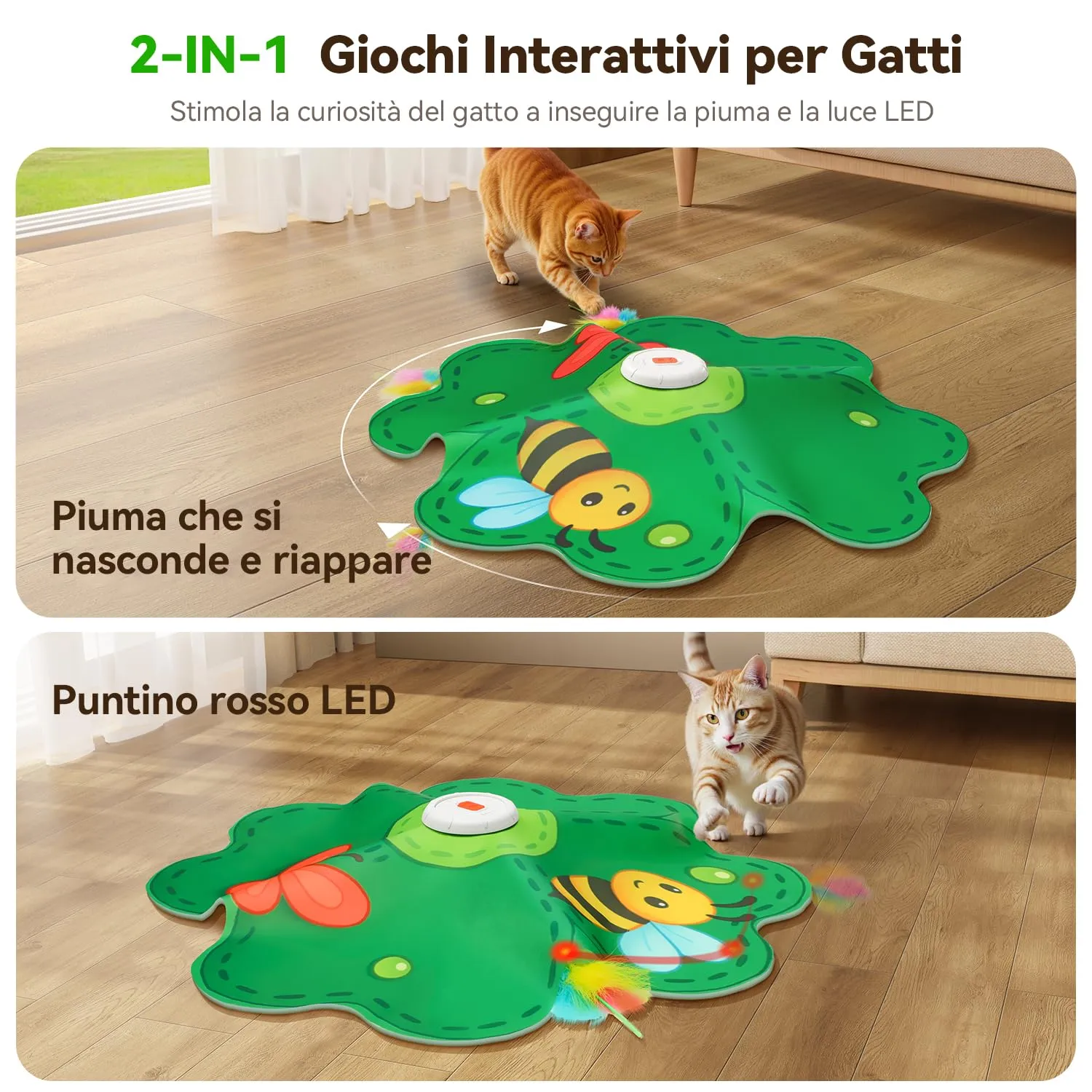 FEELNEEDY Giochi per Gatti, Puntino Rosso LED Mobile - immagine 2