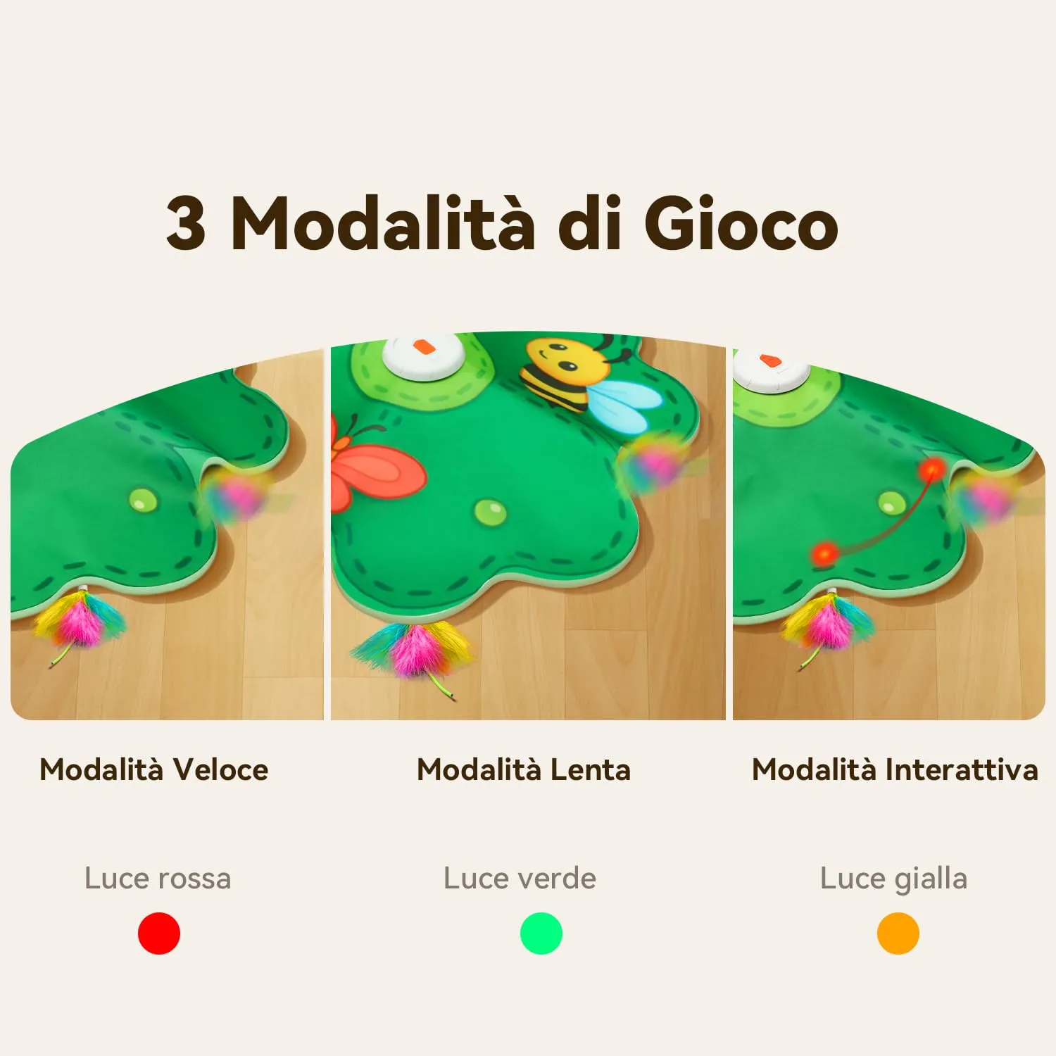FEELNEEDY Giochi per Gatti, Puntino Rosso LED Mobile - immagine 3