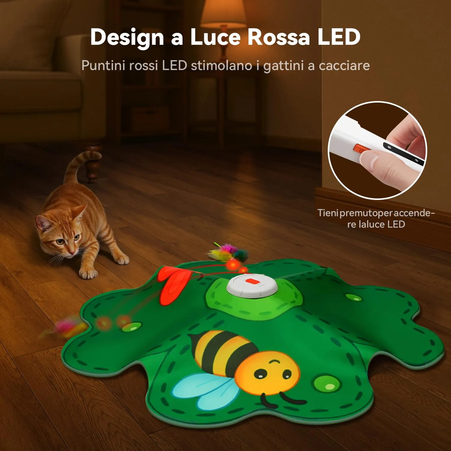 FEELNEEDY Giochi per Gatti, Puntino Rosso LED Mobile - immagine 5
