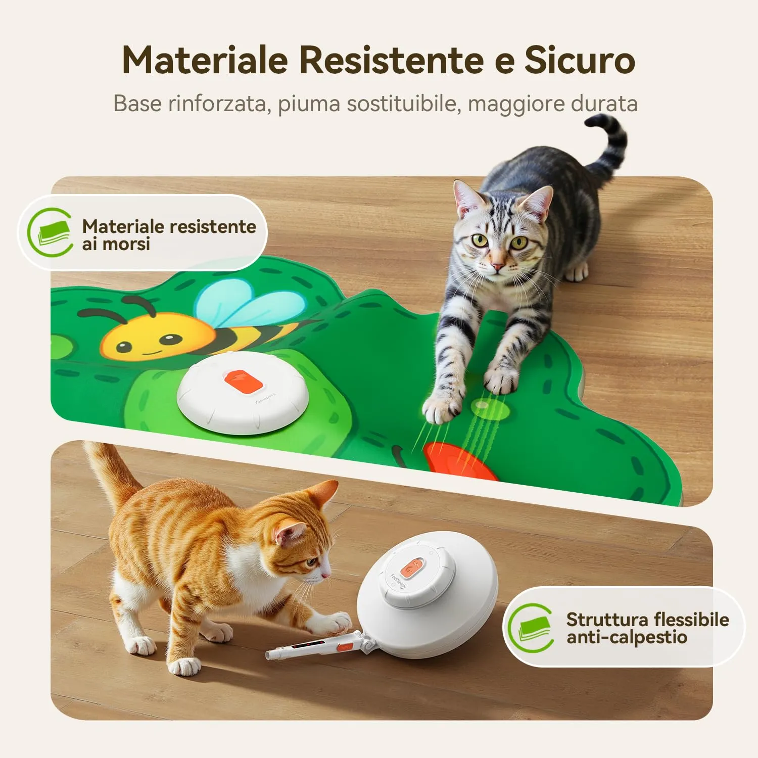 FEELNEEDY Giochi per Gatti, Puntino Rosso LED Mobile - immagine 7