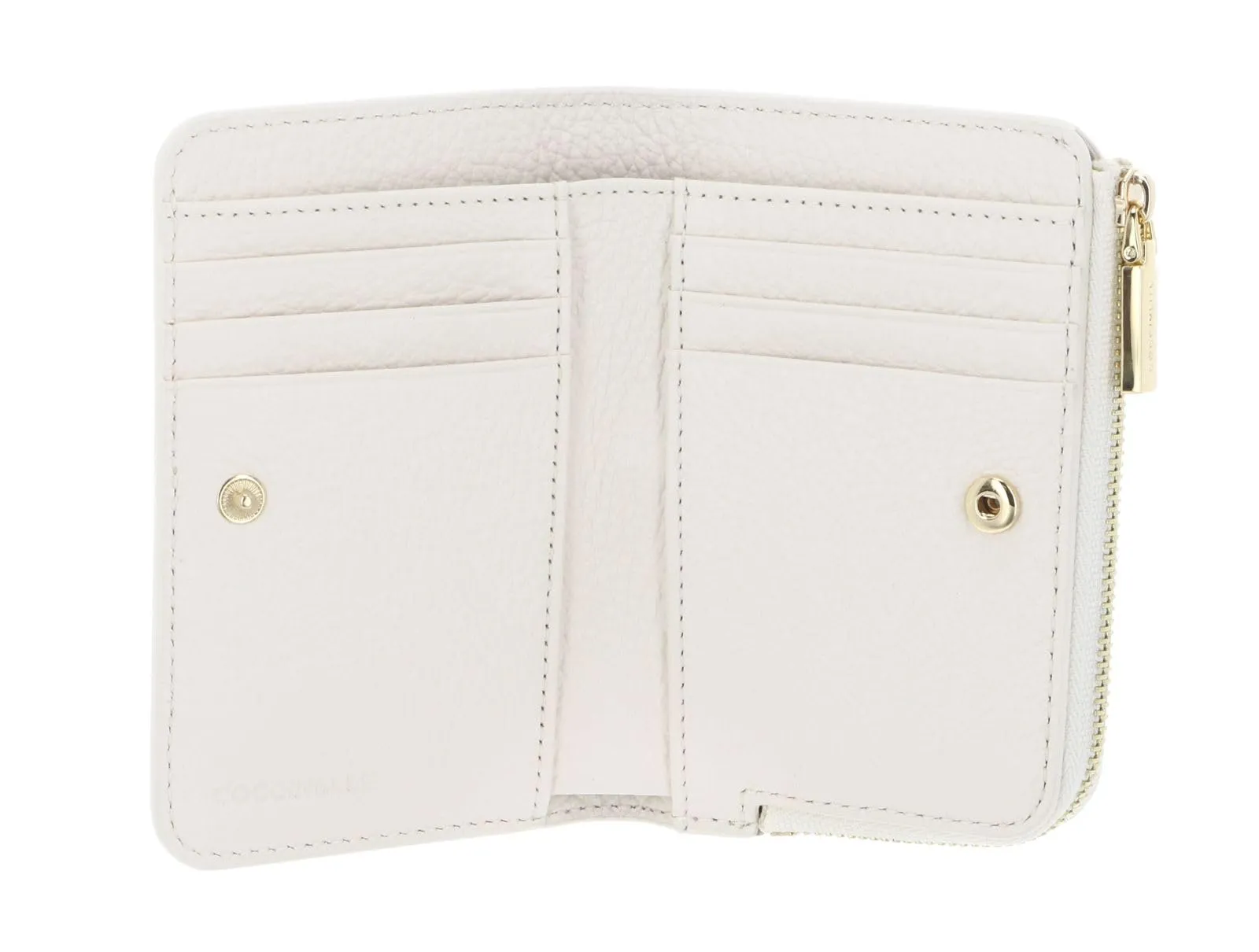 Coccinelle Pelle portafoglio Metallic Soft Wallet Pearl avorio - immagine 2