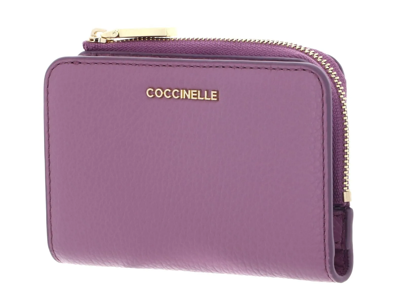 Coccinelle Pelle portafoglio Metallic Soft Wallet Jellyfish porpora - immagine 1