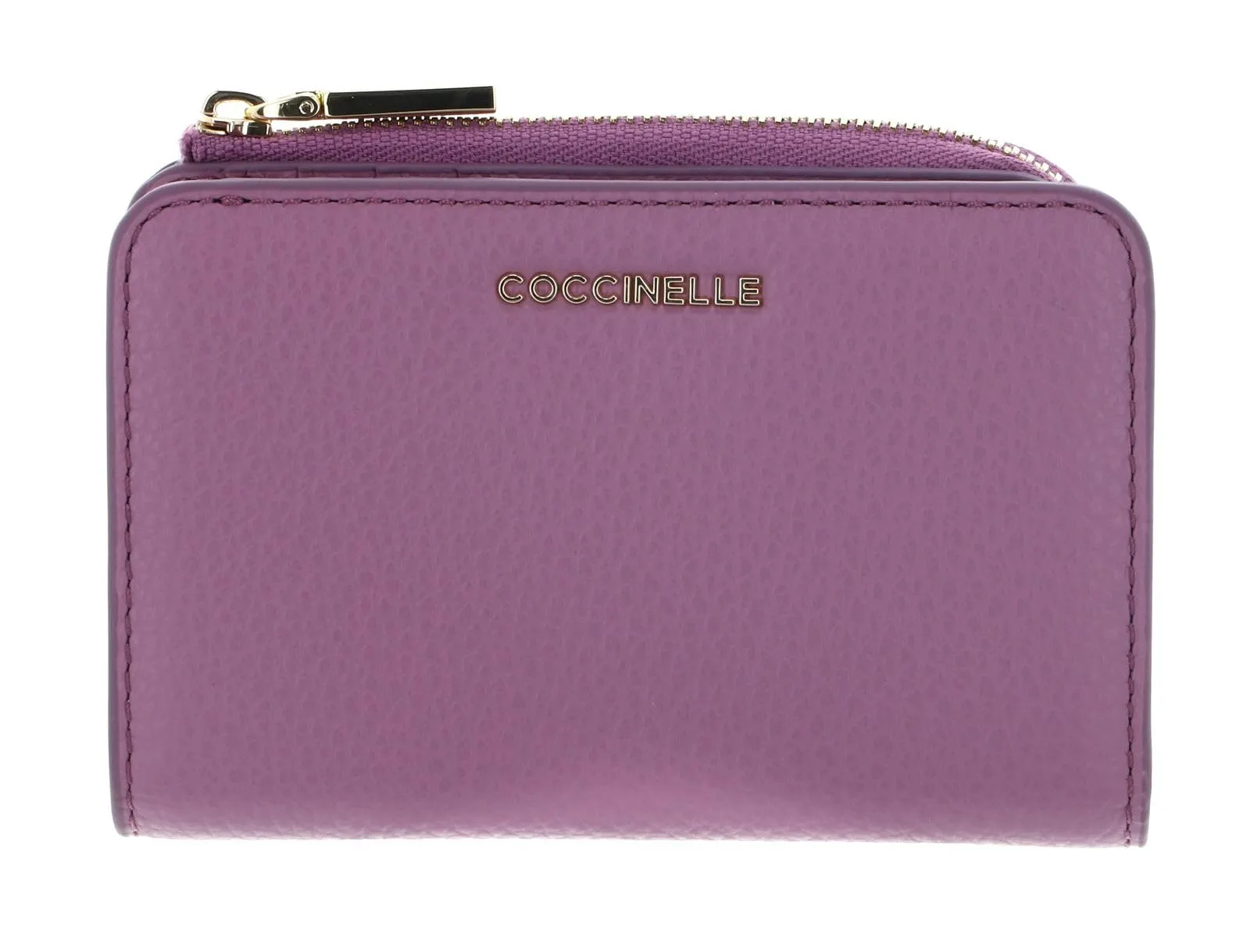 Coccinelle Pelle portafoglio Metallic Soft Wallet Jellyfish porpora - immagine 3
