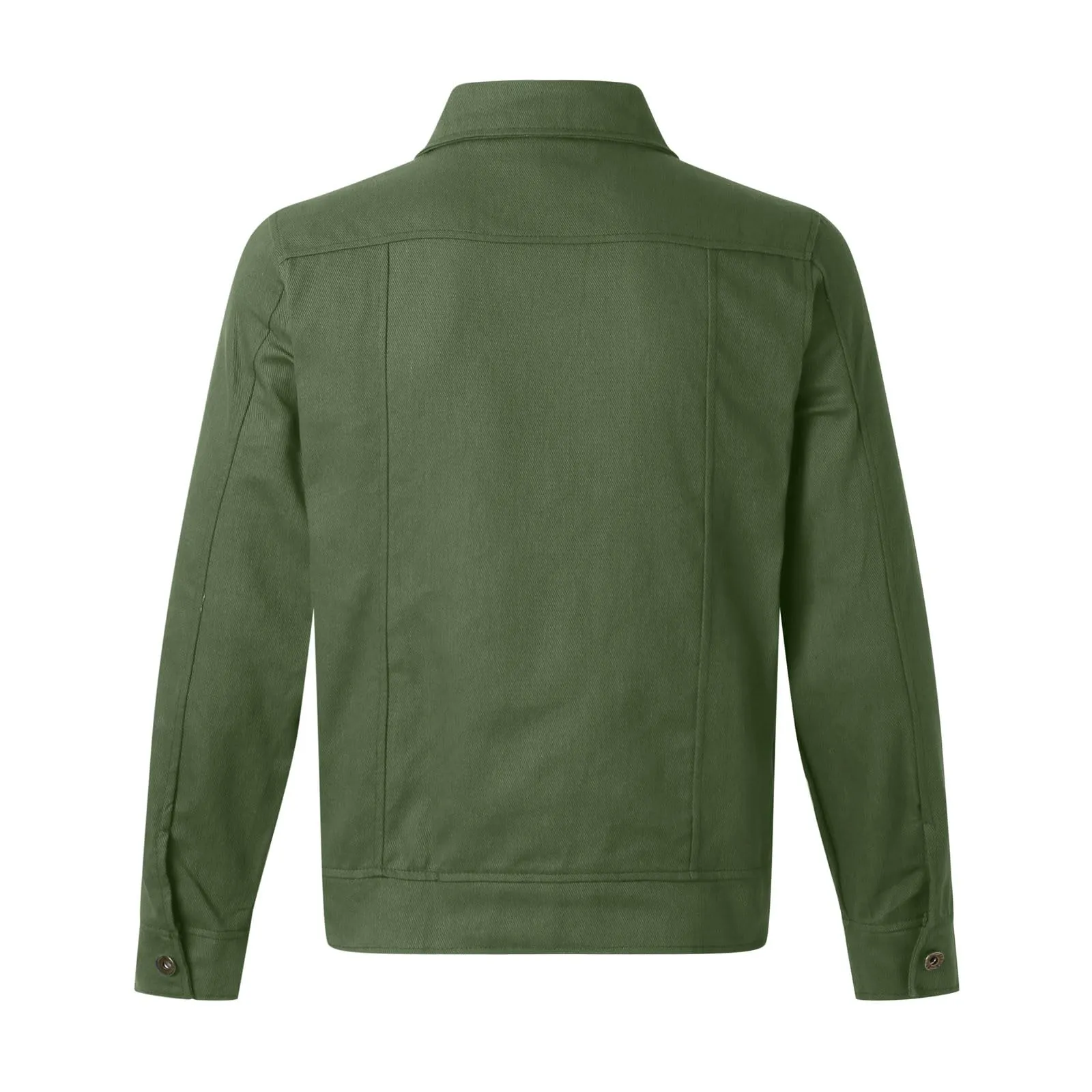 Duohropke Camicia in denim da uomo a maniche lunghe strappate, slim denim, con tasche, jeans, camicia da uomo, vestibilità normale, a maniche lunghe, 01 verde., XL - immagine 5