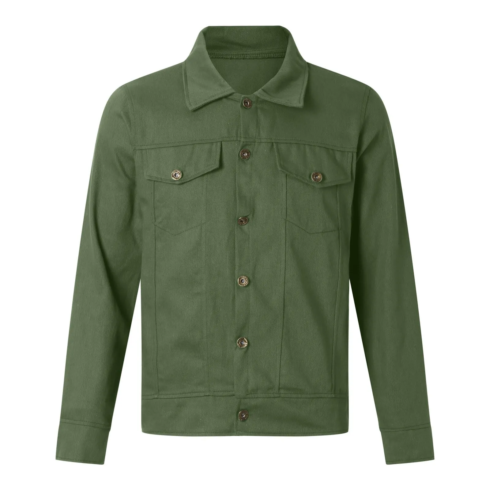 Duohropke Camicia Da Uomo In Denim Nero, A Maniche Lunghe, Con Tasche, Stile Svasato, Taglia 3XL, Vestibilità Normale - immagine 3