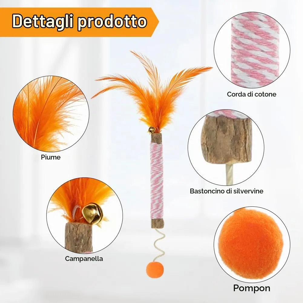 OSDUE Giocattolo di Erba Gatta 14 Pezzi Gatti Masticare per Dental Care - immagine 3