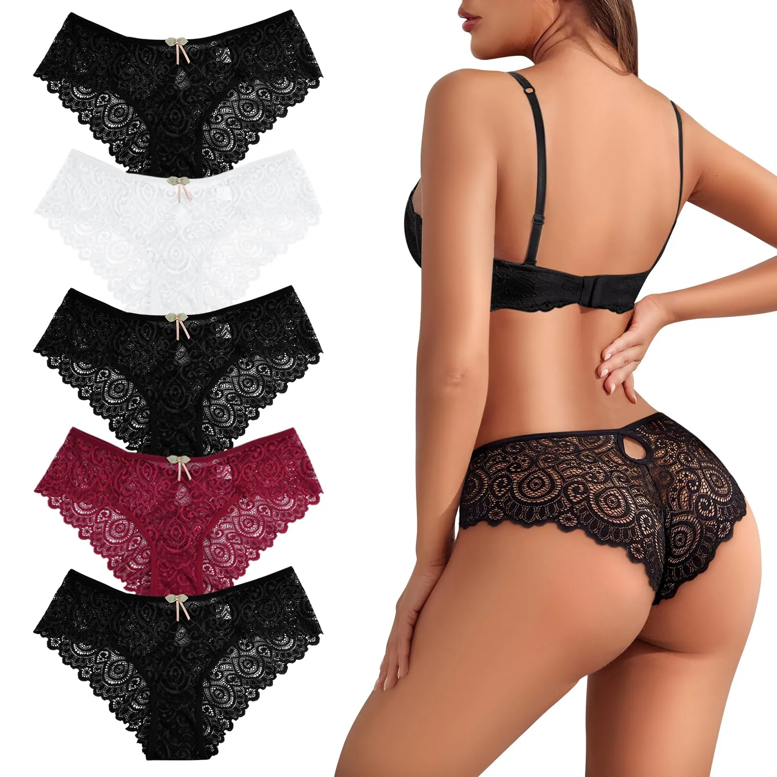 Chicpant 5 Pezzi Perizoma Sexy Donna Perizoma Senza Cuciture per Donna - immagine 1