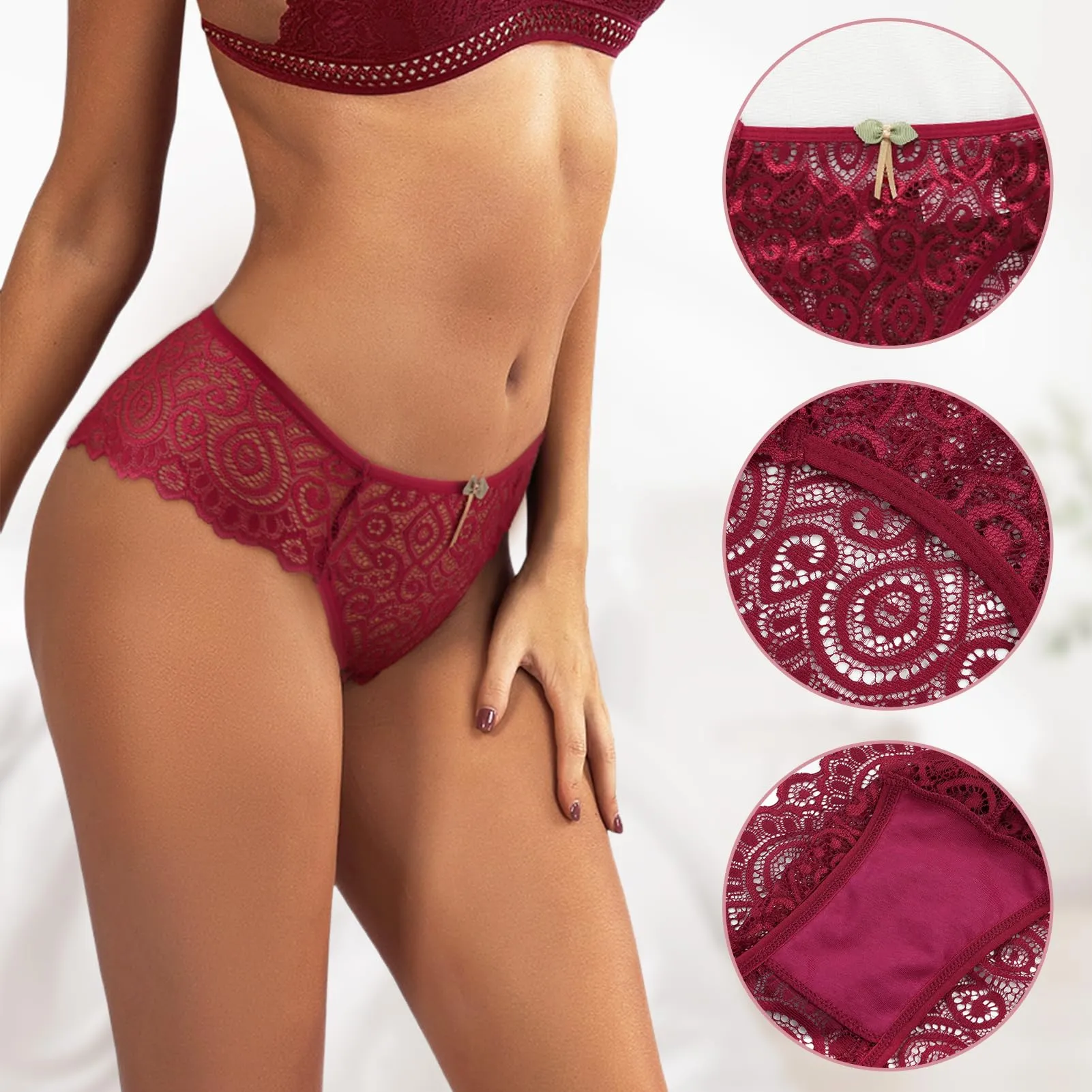 Chicpant 5 Pezzi Perizoma Sexy Donna Perizoma Senza Cuciture per Donna - immagine 4