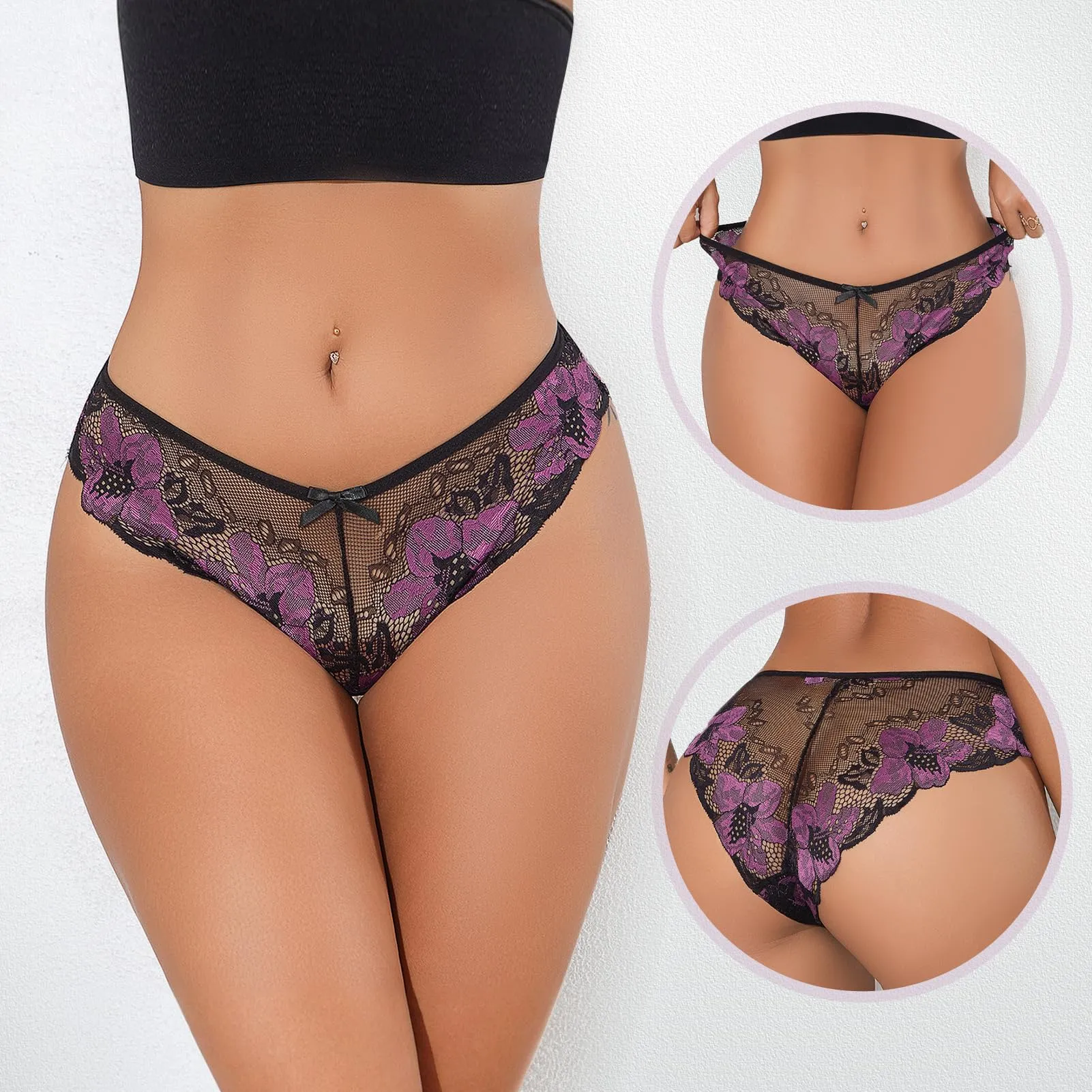 Chicpant 5 Pezzi Perizoma Sexy Donna Perizoma Senza Cuciture per Donna - immagine 6