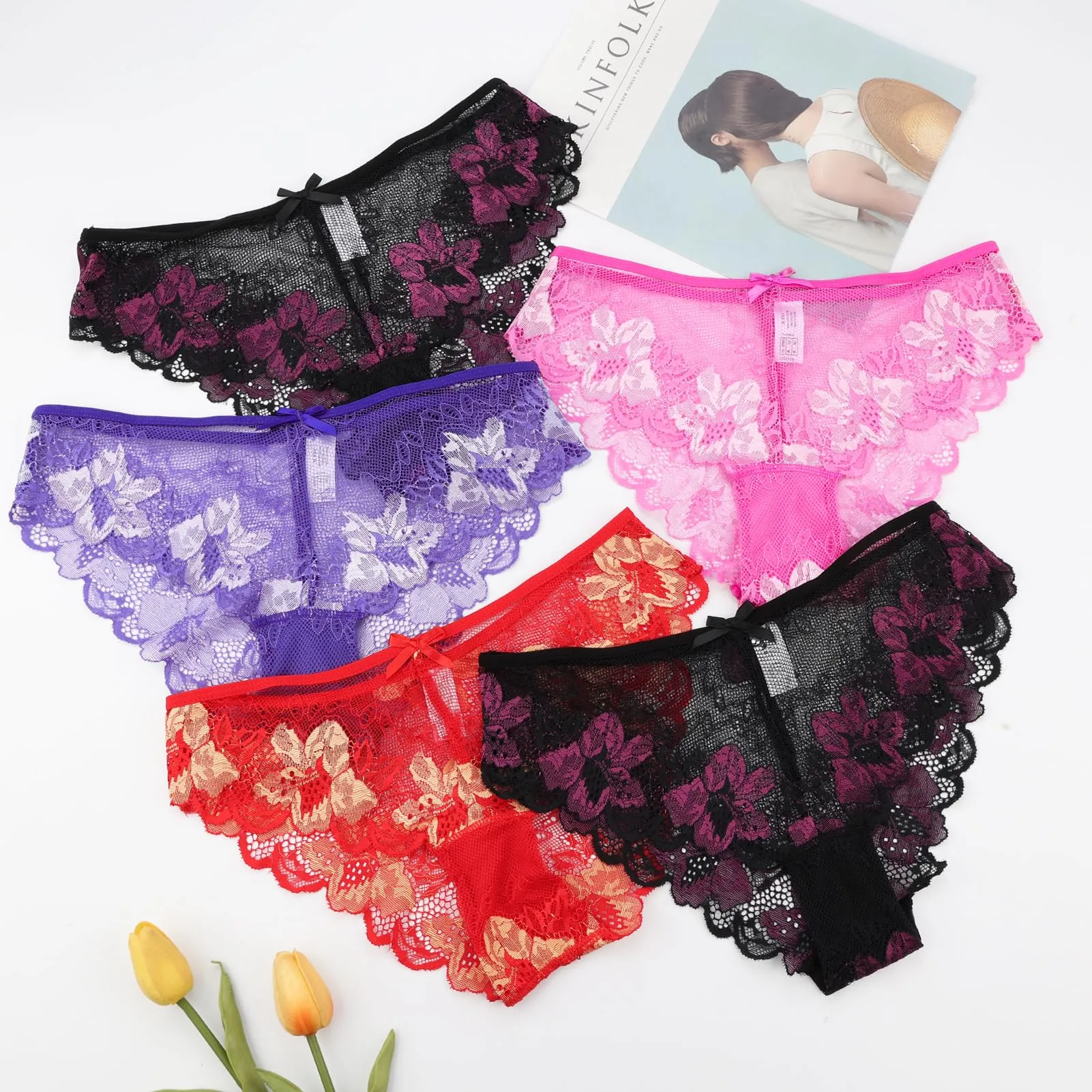 Chicpant 5 Pezzi Perizoma Sexy Donna Perizoma Senza Cuciture per Donna - immagine 7