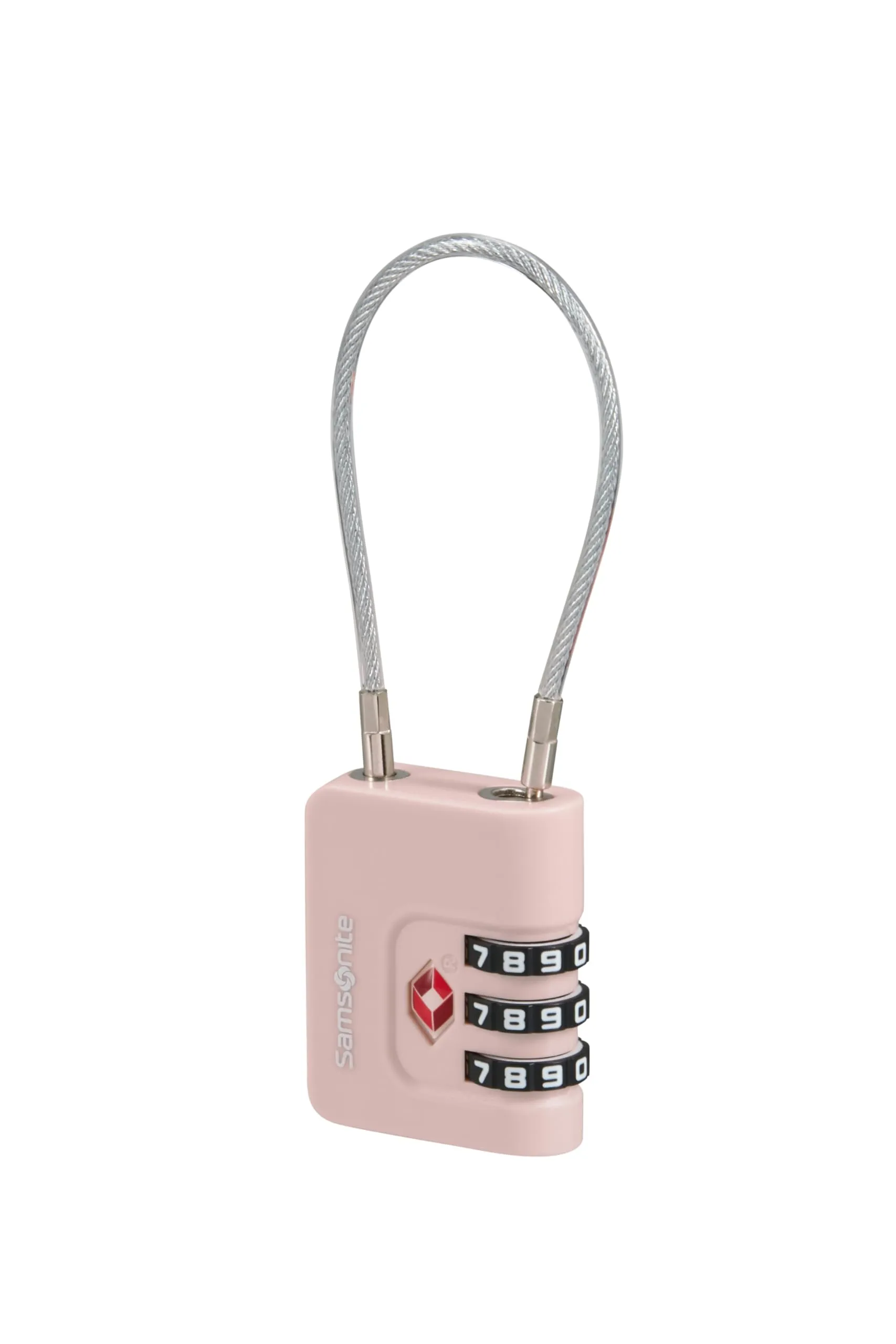 Samsonite TA Revolution - Lucchetto a cavo TSA con combinazione a 3 cifre, lucchetto per bagagli sicuro per valigie e borse, Rosa (Rose) - immagine 1