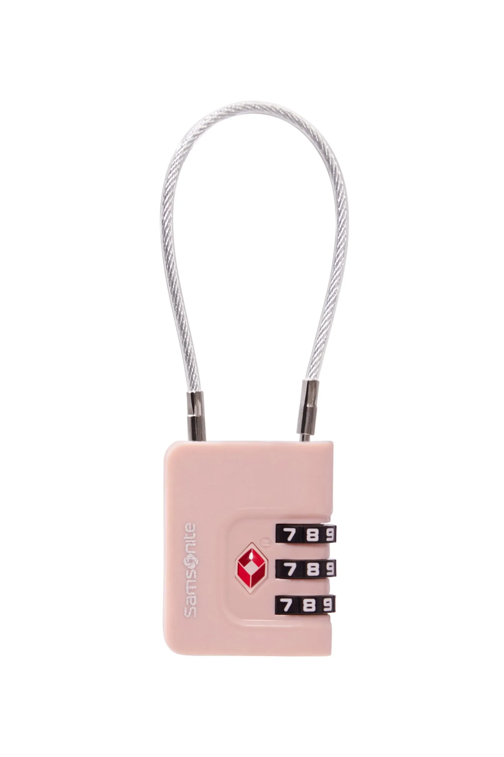 Samsonite TA Revolution - Lucchetto a cavo TSA con combinazione a 3 cifre, lucchetto per bagagli sicuro per valigie e borse, Rosa (Rose) - immagine 2