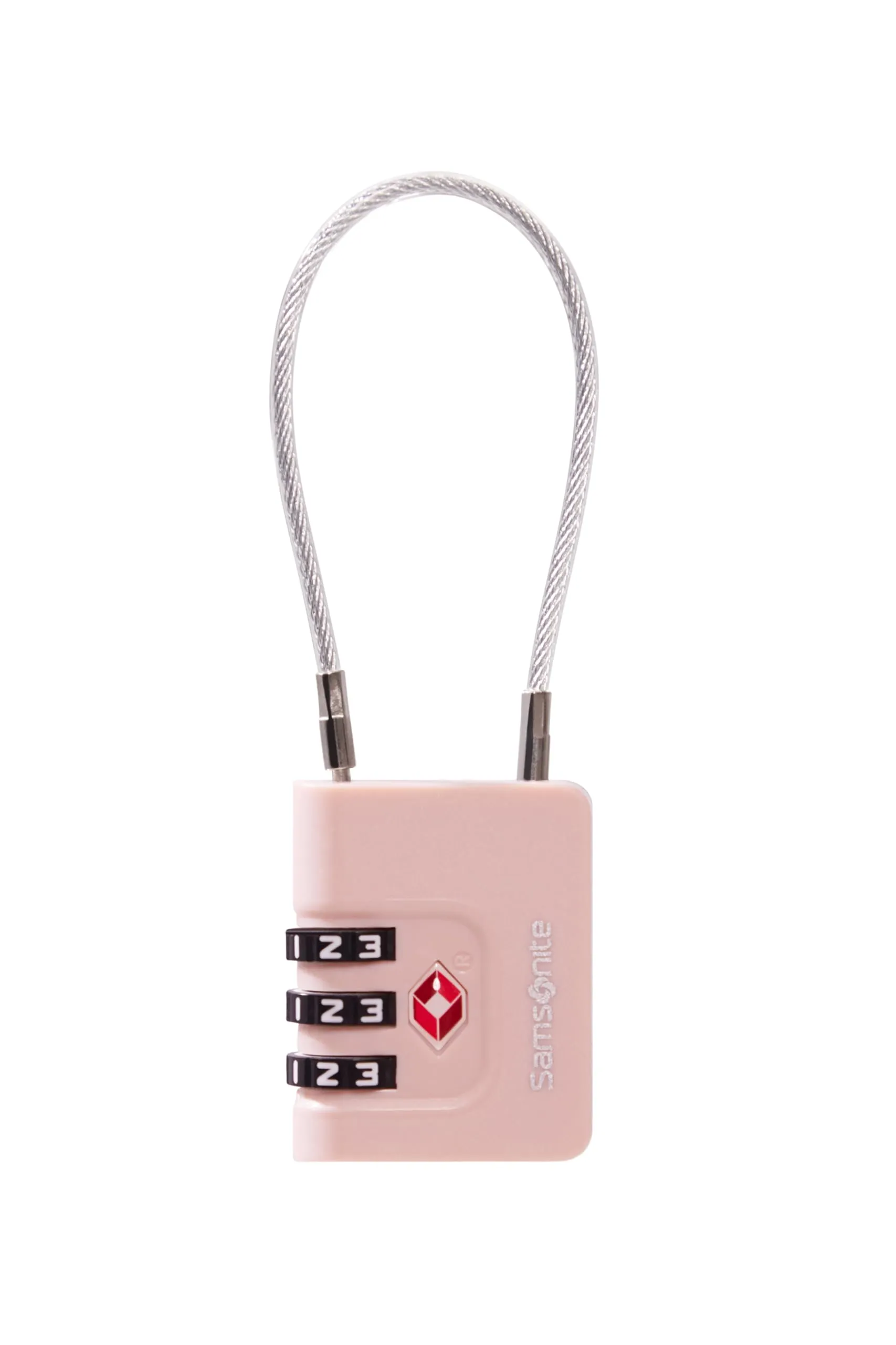 Samsonite TA Revolution - Lucchetto a cavo TSA con combinazione a 3 cifre, lucchetto per bagagli sicuro per valigie e borse, Rosa (Rose) - immagine 4