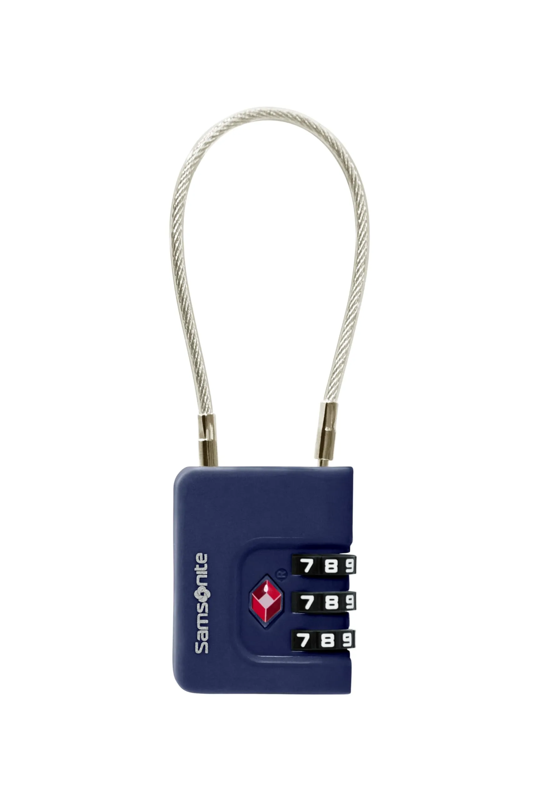 Samsonite TA Revolution - Lucchetto a cavo TSA con combinazione a 3 cifre, lucchetto per bagagli sicuro per valigie e borse, Blu (Midnight Blue) - immagine 2