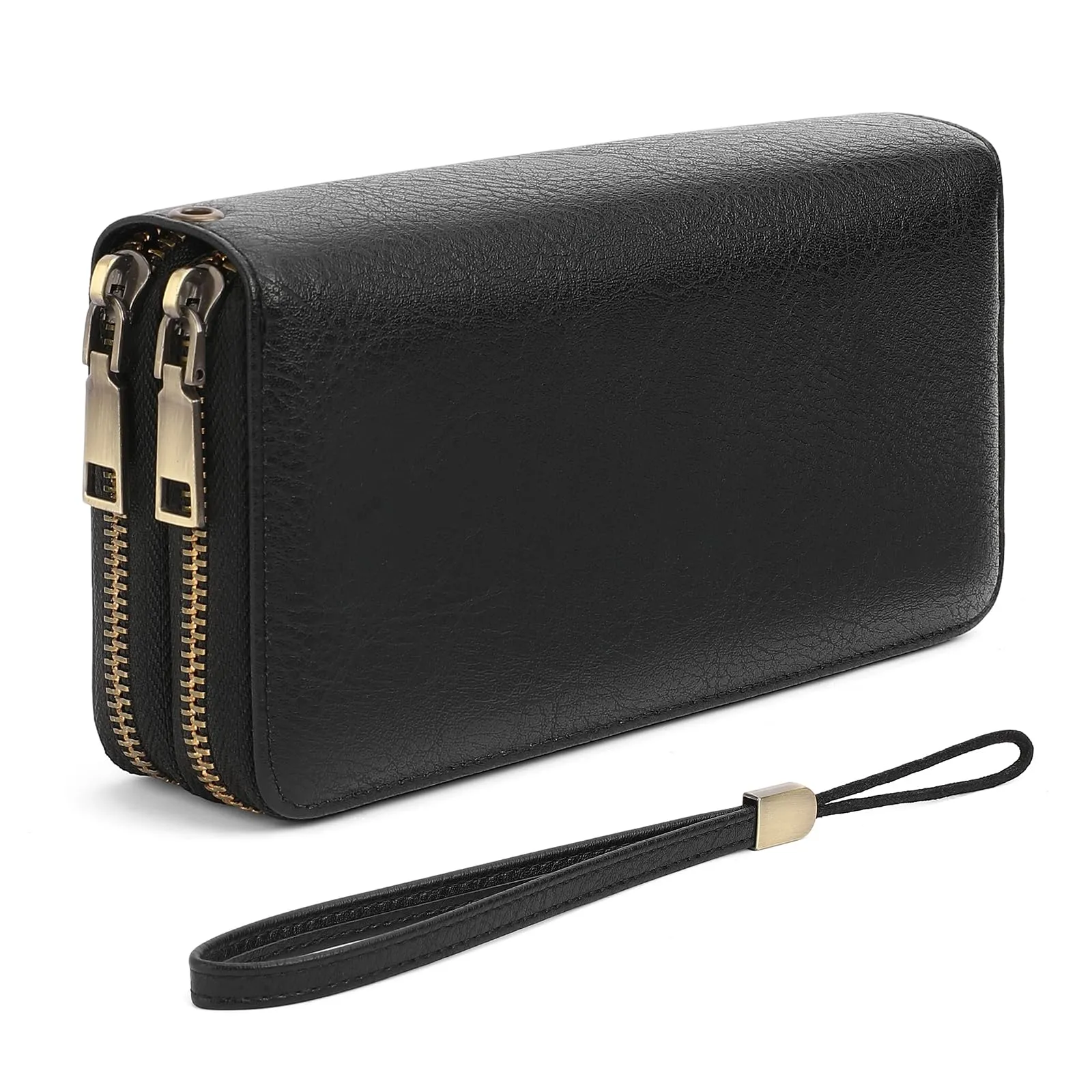 SENDEFN Portafoglio Donna Grande, Portamonete RFID con Doppia Cerniera, Porta Carte in Pelle Vegana, Borsellino Donna con Wristlet Rimovibile e 36 Scomparti per Carte - immagine 1