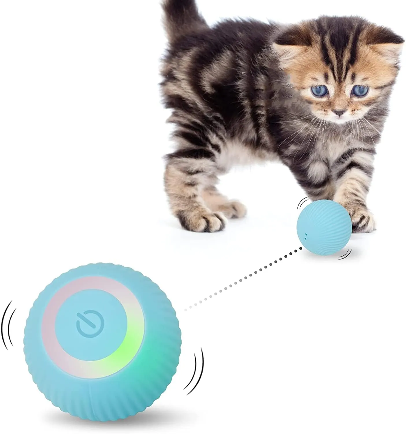 Giocattoli interattivi per gatti, palla per gatti con luce a LED - immagine 1