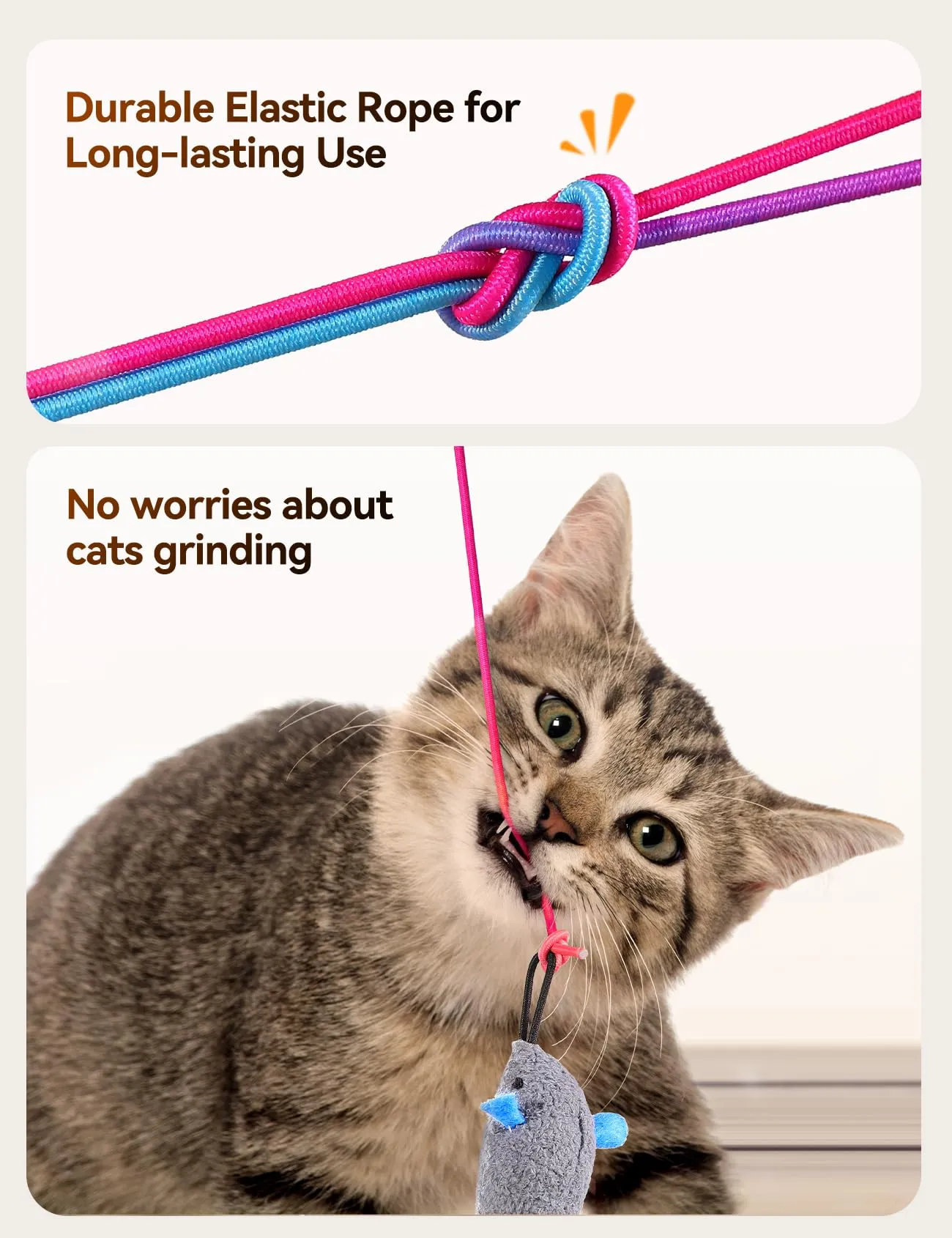 FEELNEEDY Giochi Interattivi per Gatti in Casa con Piume e LED Rossa Luce - immagine 4