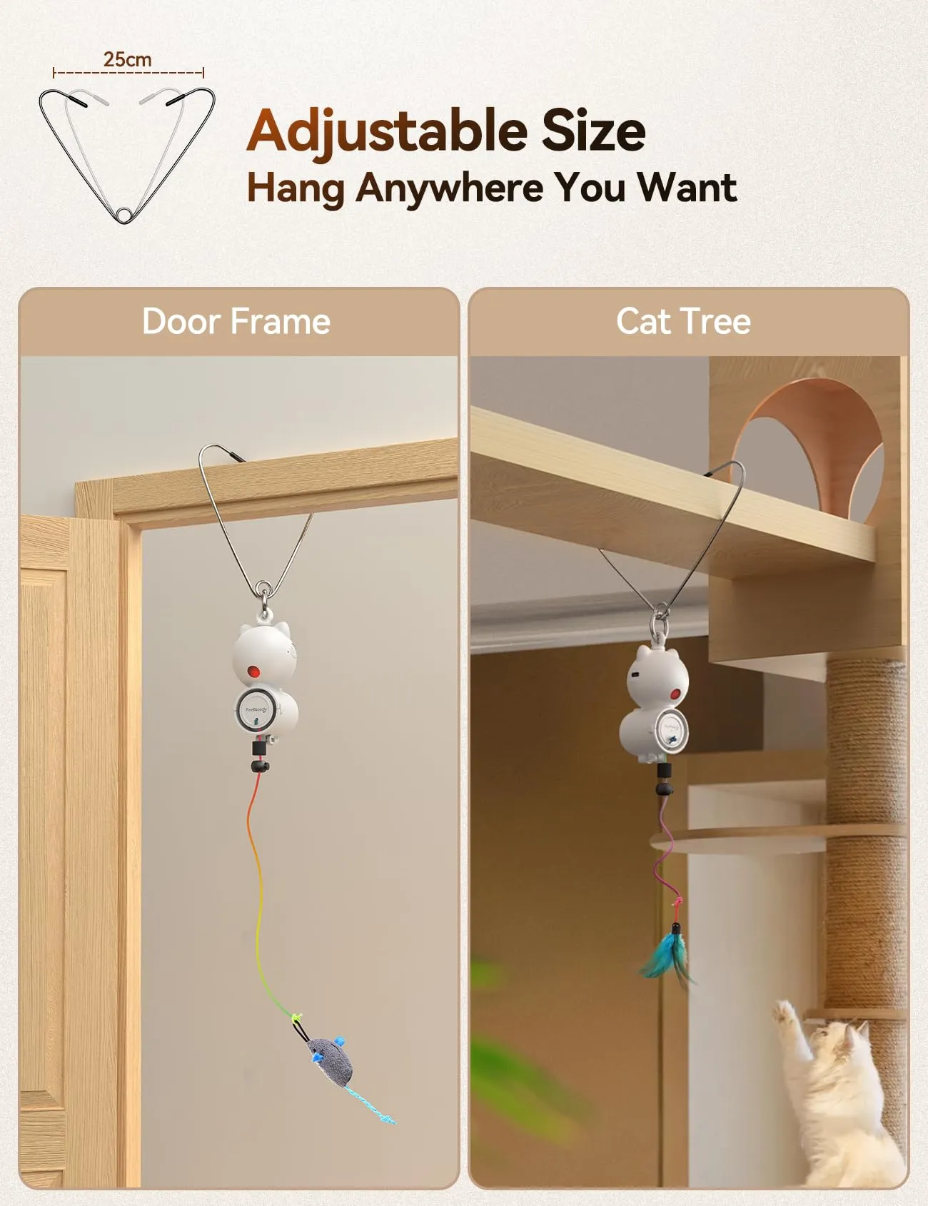 FEELNEEDY Giochi Interattivi per Gatti in Casa con Piume e LED Rossa Luce - immagine 6