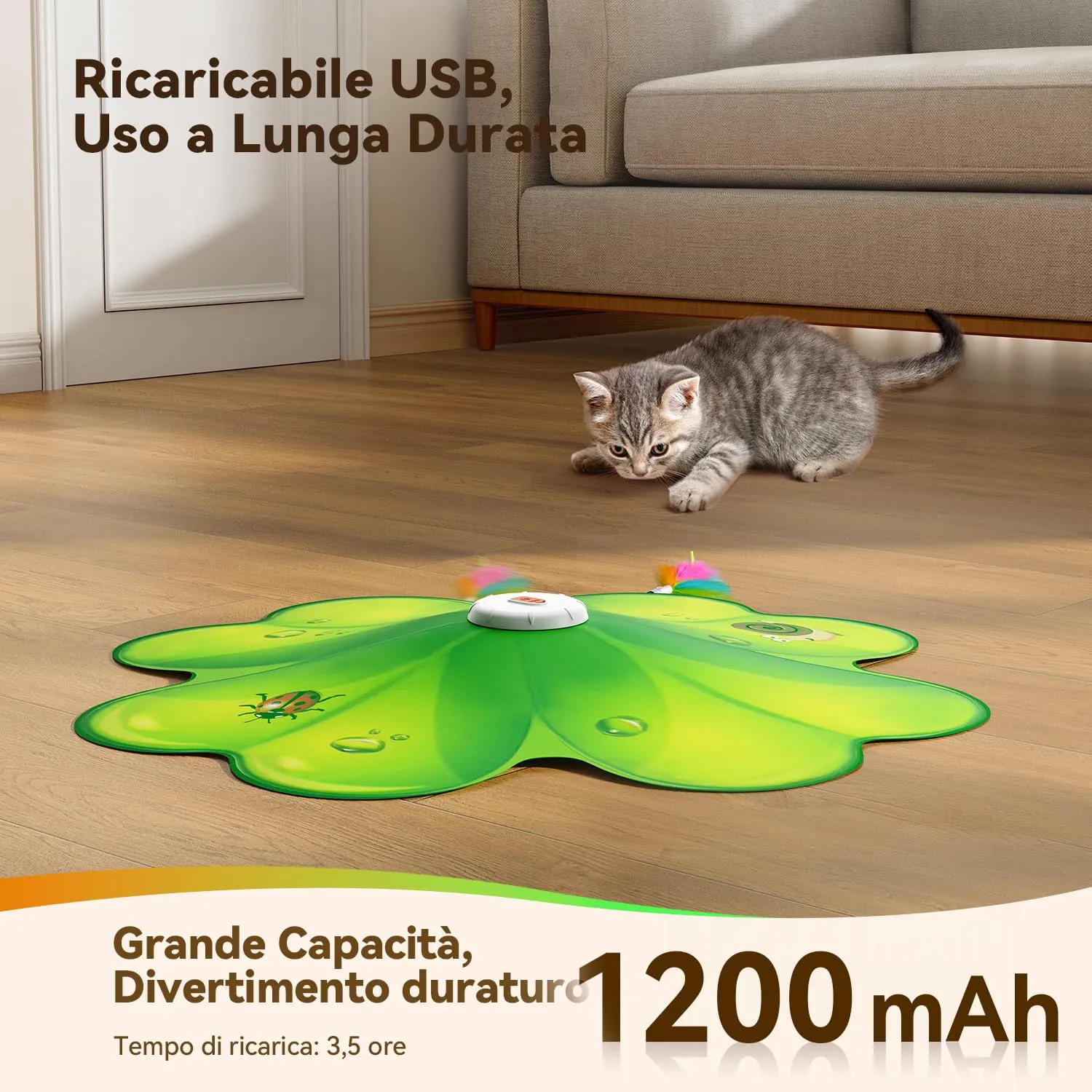 FEELNEEDY Giochi per Gatti, Puntino Rosso LED Mobile - immagine 3