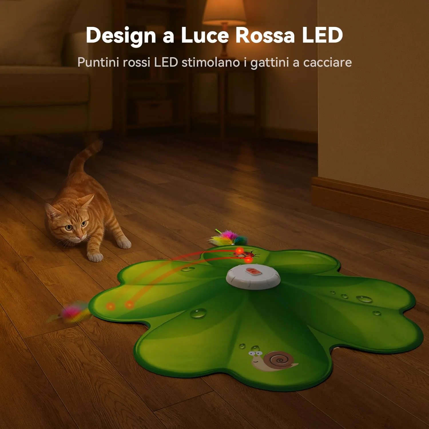 FEELNEEDY Giochi per Gatti, Puntino Rosso LED Mobile - immagine 4