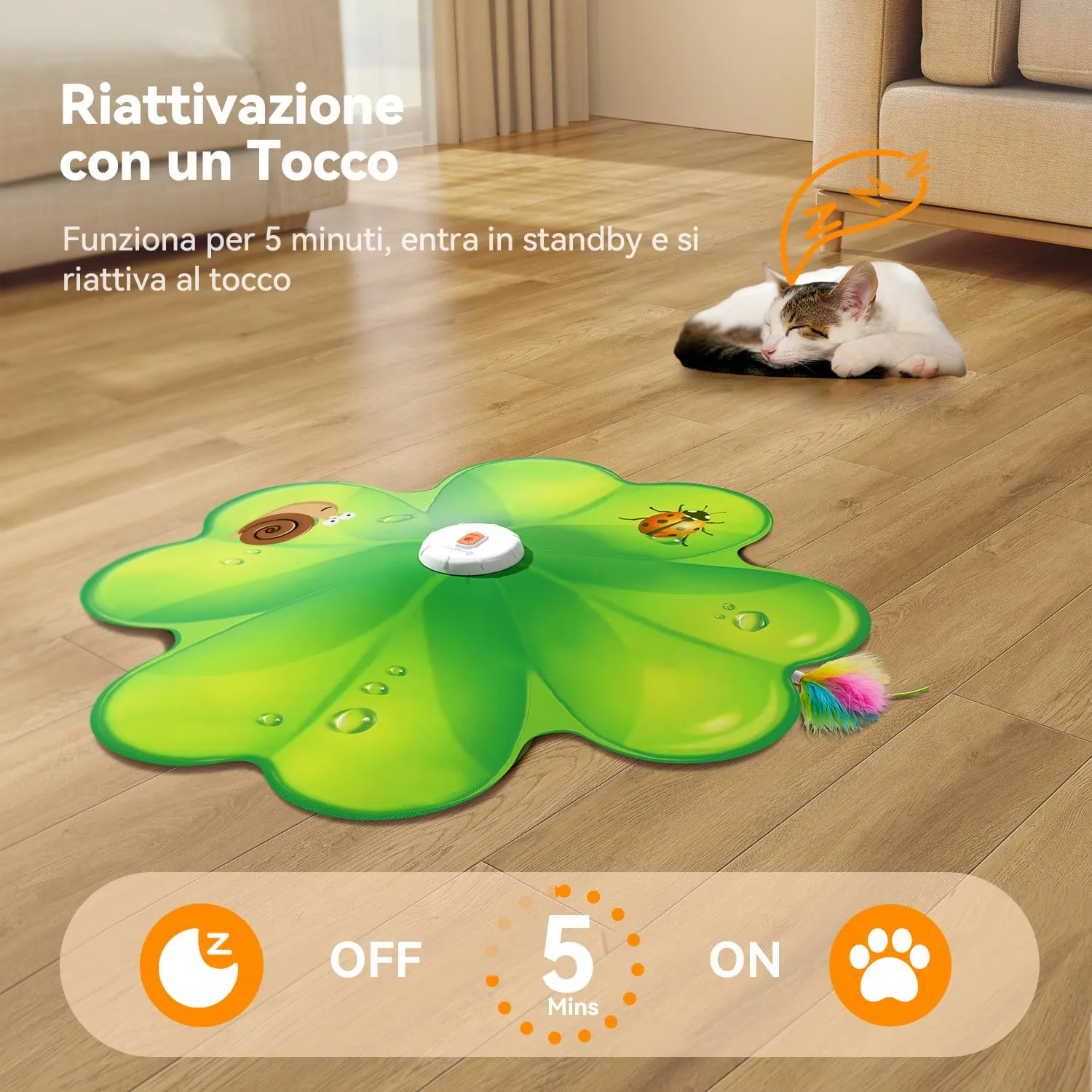 FEELNEEDY Giochi per Gatti, Puntino Rosso LED Mobile - immagine 5