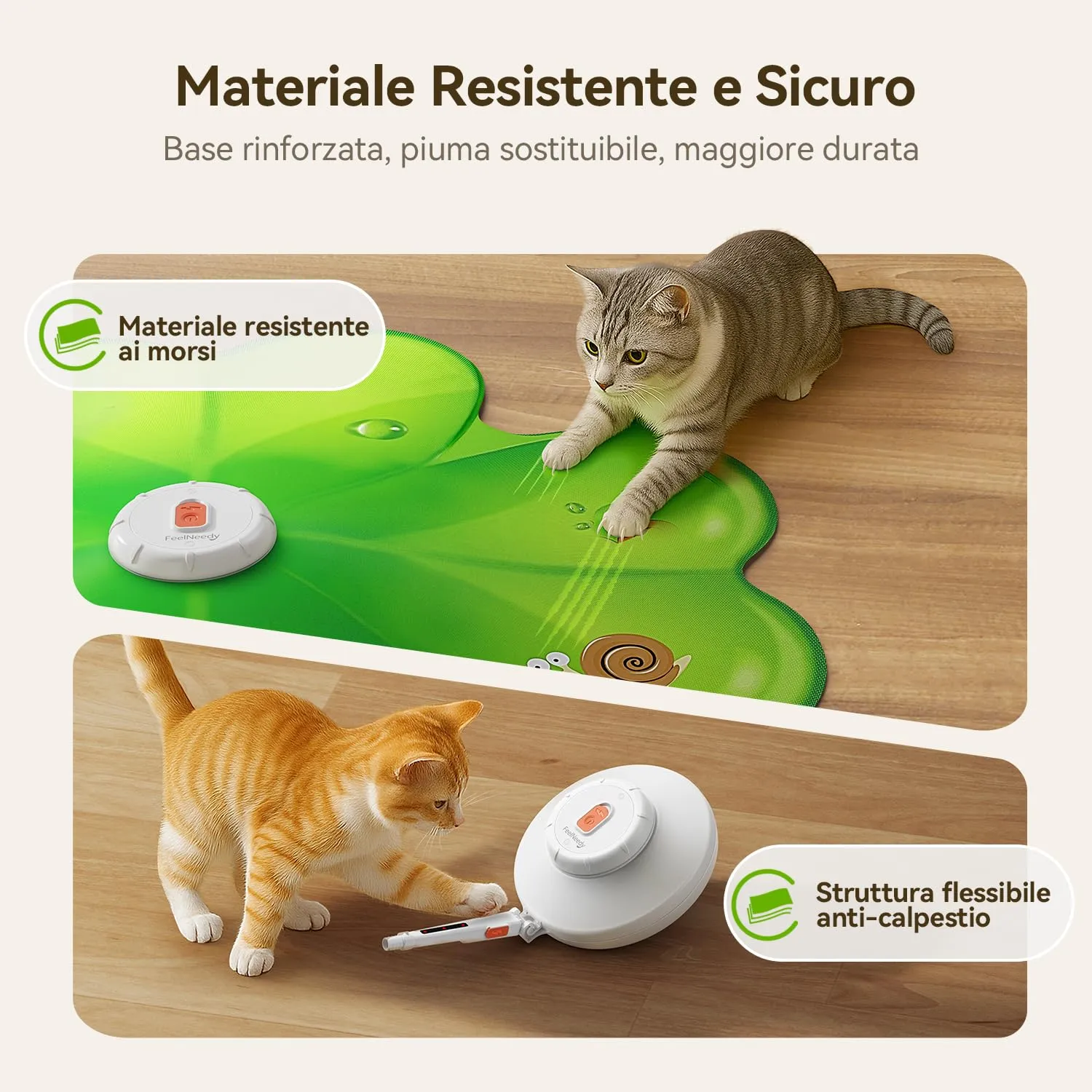 FEELNEEDY Giochi per Gatti, Puntino Rosso LED Mobile - immagine 6