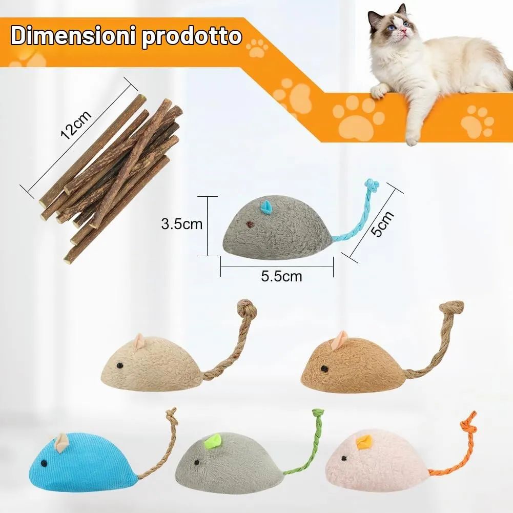 OSDUE Giocattolo di Erba Gatta 16 Pezzi Gatti Masticare per Dental Care - immagine 2