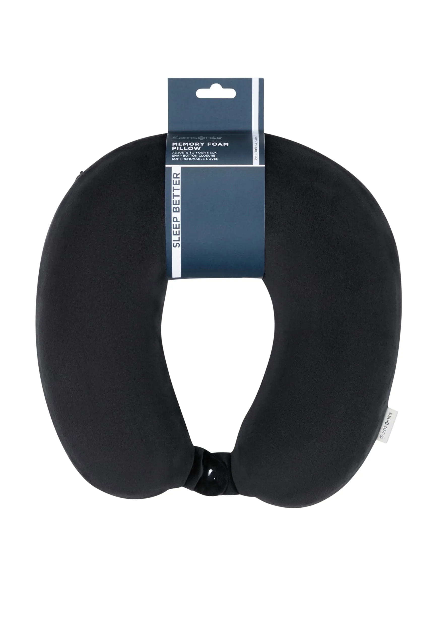 Samsonite TA Revolution – Cuscino da viaggio in memory foam, ergonomico e confortevole, cuscino da viaggio per aereo, auto e viaggi, Nero - immagine 3