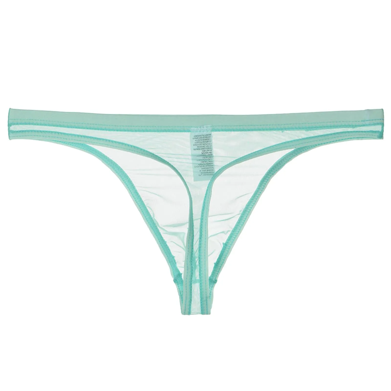 CEWIFO Boxer Mare Perizoma Uomo Sensuale in Rete Trasparente Maschile Sottile Eccitante per Il Divertimento Camera da Letto Slip Vita Bassa Mini Mutande Nere Bianchi - immagine 1