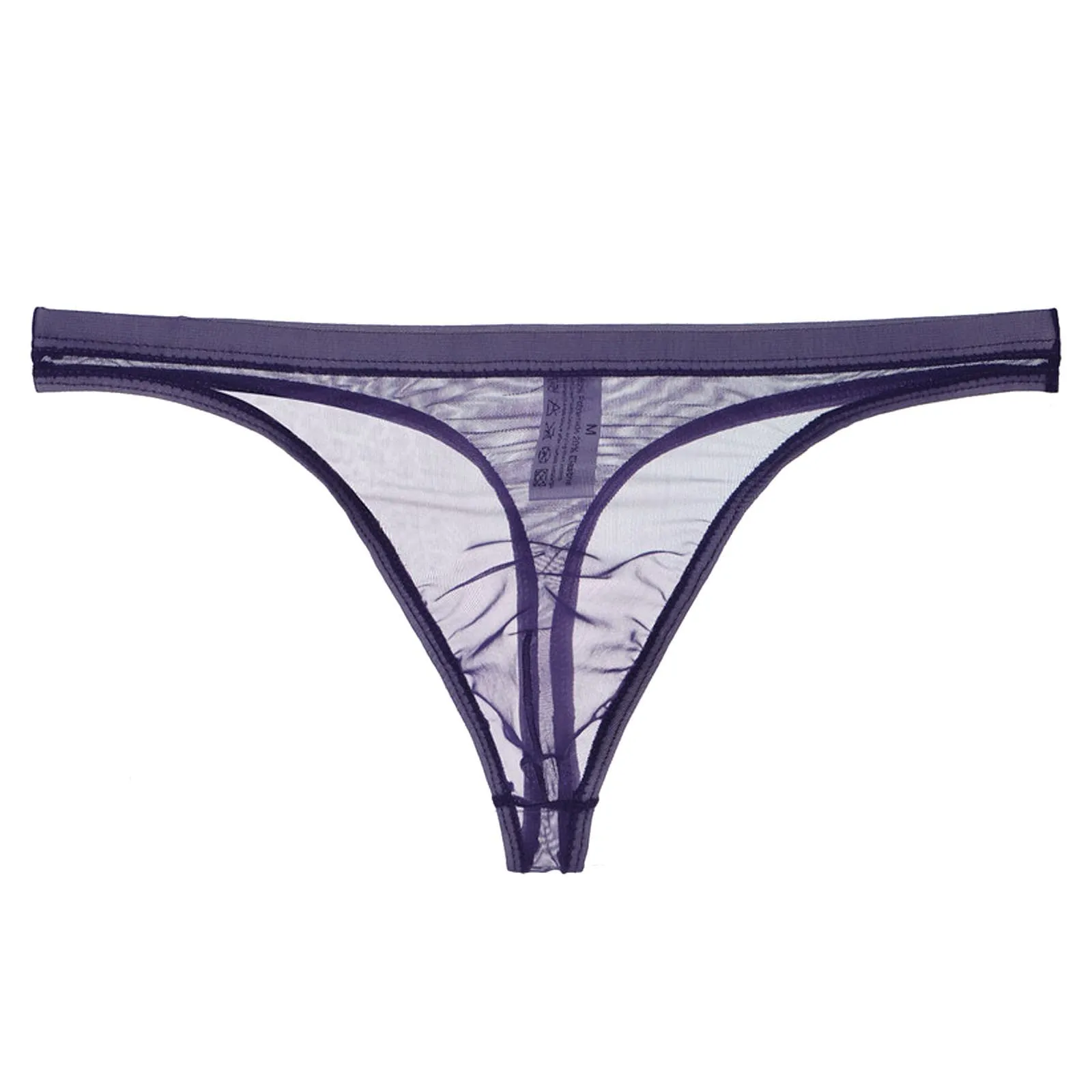 CEWIFO Boxer Mare Perizoma Uomo Sensuale in Rete Trasparente Maschile Sottile Eccitante per Il Divertimento Camera da Letto Slip Vita Bassa Mini Mutande Nere Bianchi - immagine 4