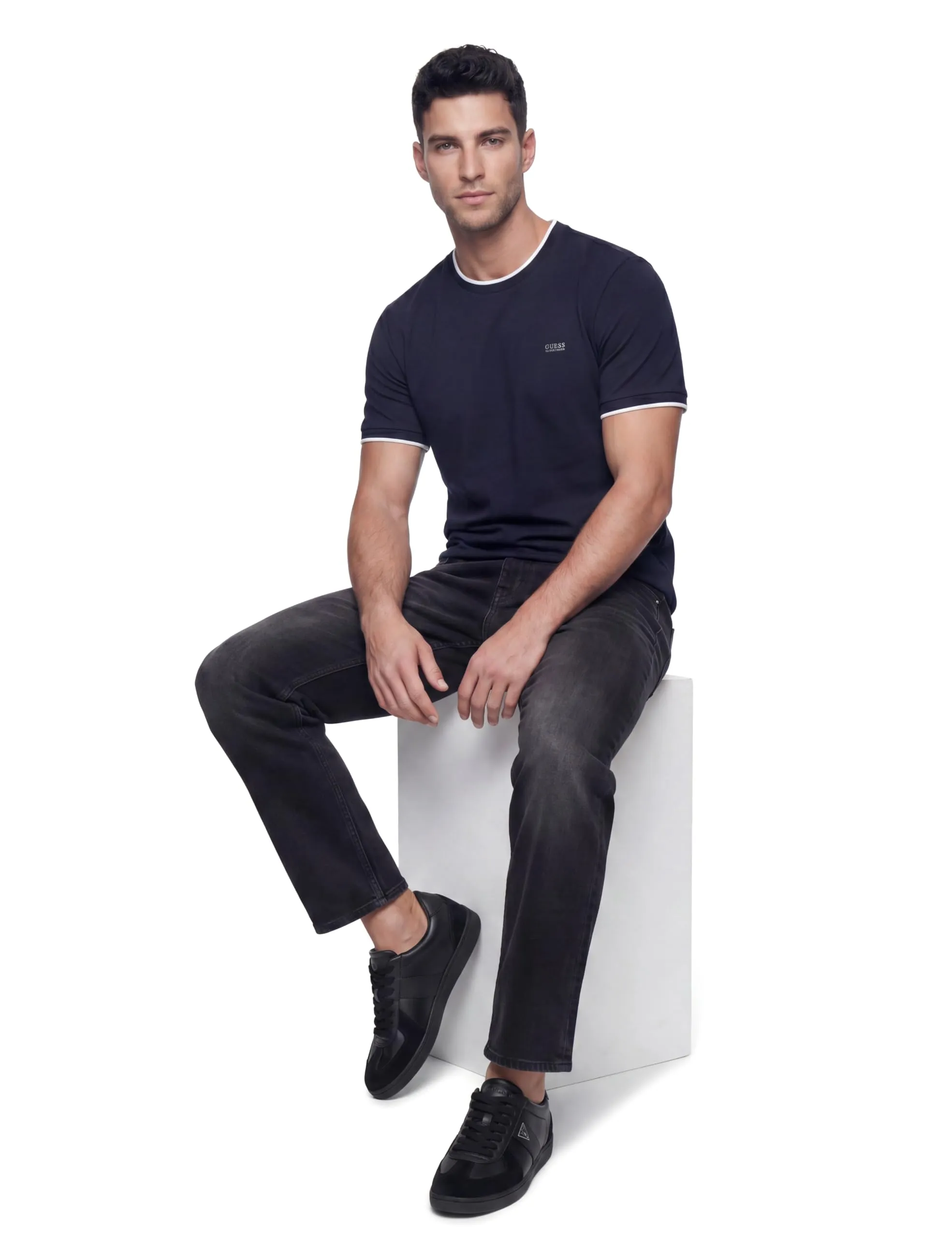 GUESS Detailed Tech Top - in Maglia Uomo Girocollo Regular Fit - immagine 2