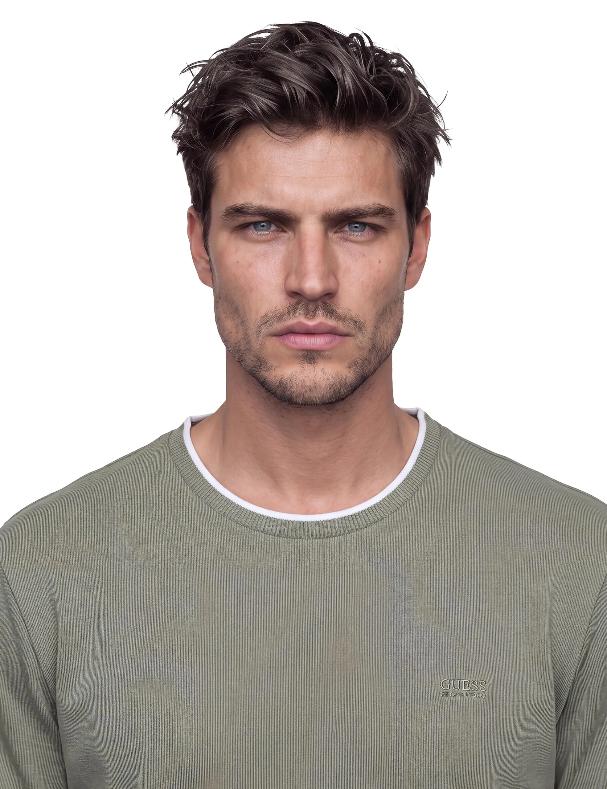 GUESS Detailed Tech Top - in Maglia Uomo Girocollo Regular Fit - immagine 3
