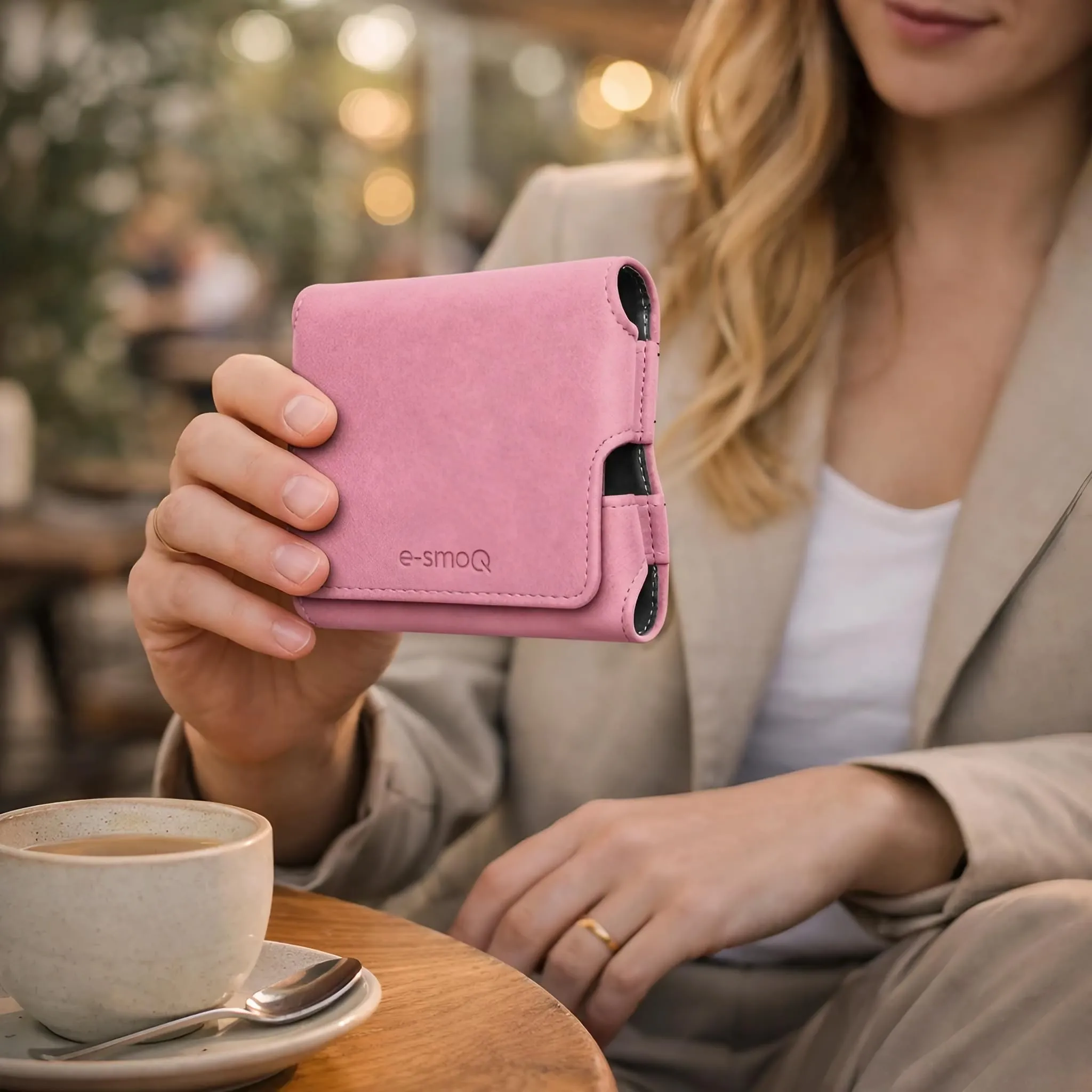 Custodia per IQOS ILUMA & ILUMA i – Custodia compatibile con accessori IQOS, pratica custodia per bastoncini di tabacco TEREA, mini posacenere o estrattore da ricamo (rosa) - immagine 3